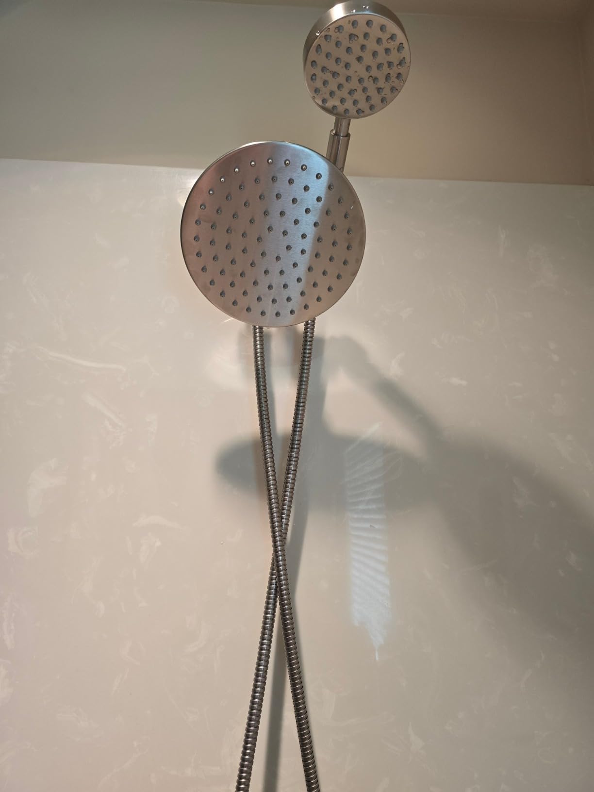 HammerHead Showers® Solid Metal Dual Shower Head Combo – CHROME – 8 Inch Rainfall High Flow Shower Head & Handheld Shower Head High Pressure with Hose 6ft - Hotel-Like Double Shower Heads Customer Review HammerHead Showers® Solid Metal Dual Shower Head Combo – CHROME – 8 Inch Rainfall High Flow Shower Head & Handheld Shower Head High Pressure with Hose 6ft - Hotel-Like Double Shower Heads - Customer Photo 2