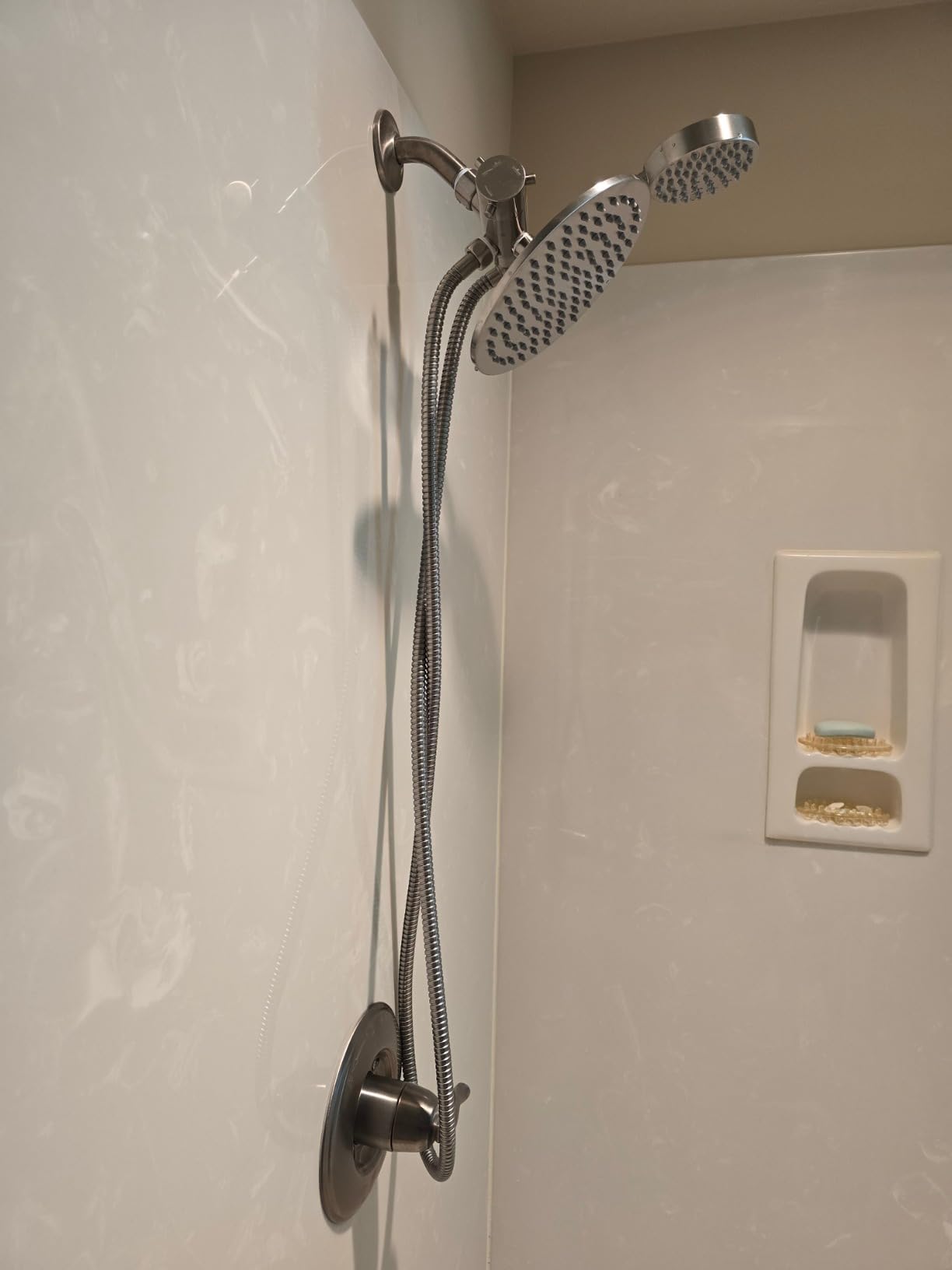 HammerHead Showers® Solid Metal Dual Shower Head Combo – CHROME – 8 Inch Rainfall High Flow Shower Head & Handheld Shower Head High Pressure with Hose 6ft - Hotel-Like Double Shower Heads Customer Review HammerHead Showers® Solid Metal Dual Shower Head Combo – CHROME – 8 Inch Rainfall High Flow Shower Head & Handheld Shower Head High Pressure with Hose 6ft - Hotel-Like Double Shower Heads - Customer Photo 3