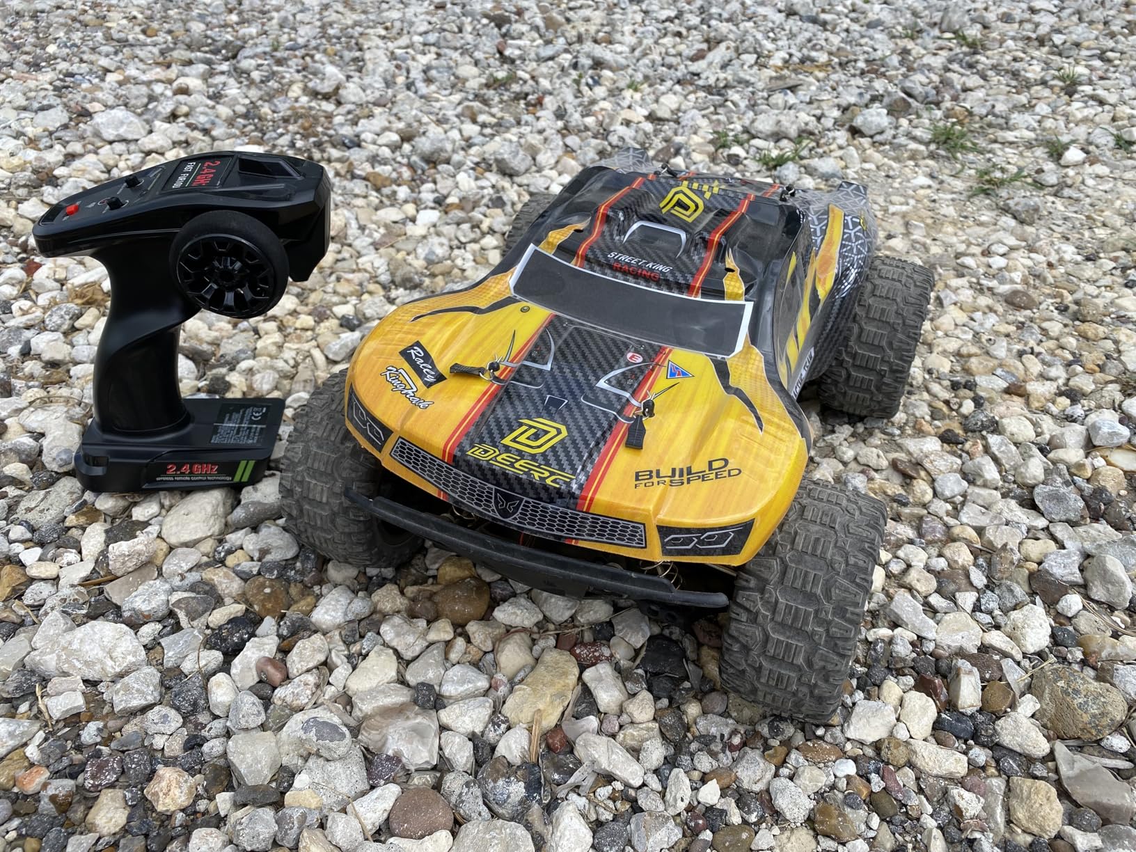 DEERC 9201E 1:10 Large Remote Control Truck with Lights, Fast Short Course RC Car, 48 km/h 4x4 Off-Road Hobby Grade Toy Monster Crawler Electric Vehicle with 2 Rechargeable Batteries for Adult Kid Boy Customer Review DEERC 9201E 1:10 Large Remote Control Truck with Lights, Fast Short Course RC Car, 48 km/h 4x4 Off-Road Hobby Grade Toy Monster Crawler Electric Vehicle with 2 Rechargeable Batteries for Adult Kid Boy - Customer Photo 1