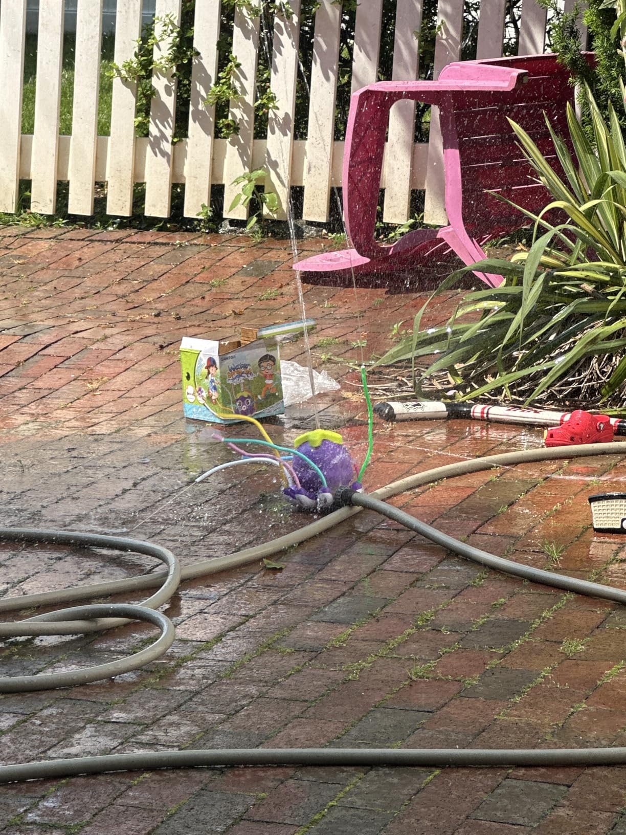 Samtop Outdoor Water Spray Sprinkler for Kids and Toddlers, Summer Outside Toys Backyard Games with 8 Wiggle Tubes, Attaches to Garden Hose Splashing Fun Toys for 3 4 5 6 7 8 Year Old Boys Girls Gifts Customer Review Samtop Outdoor Water Spray Sprinkler for Kids and Toddlers, Summer Outside Toys Backyard Games with 8 Wiggle Tubes, Attaches to Garden Hose Splashing Fun Toys for 3 4 5 6 7 8 Year Old Boys Girls Gifts - Customer Photo 1