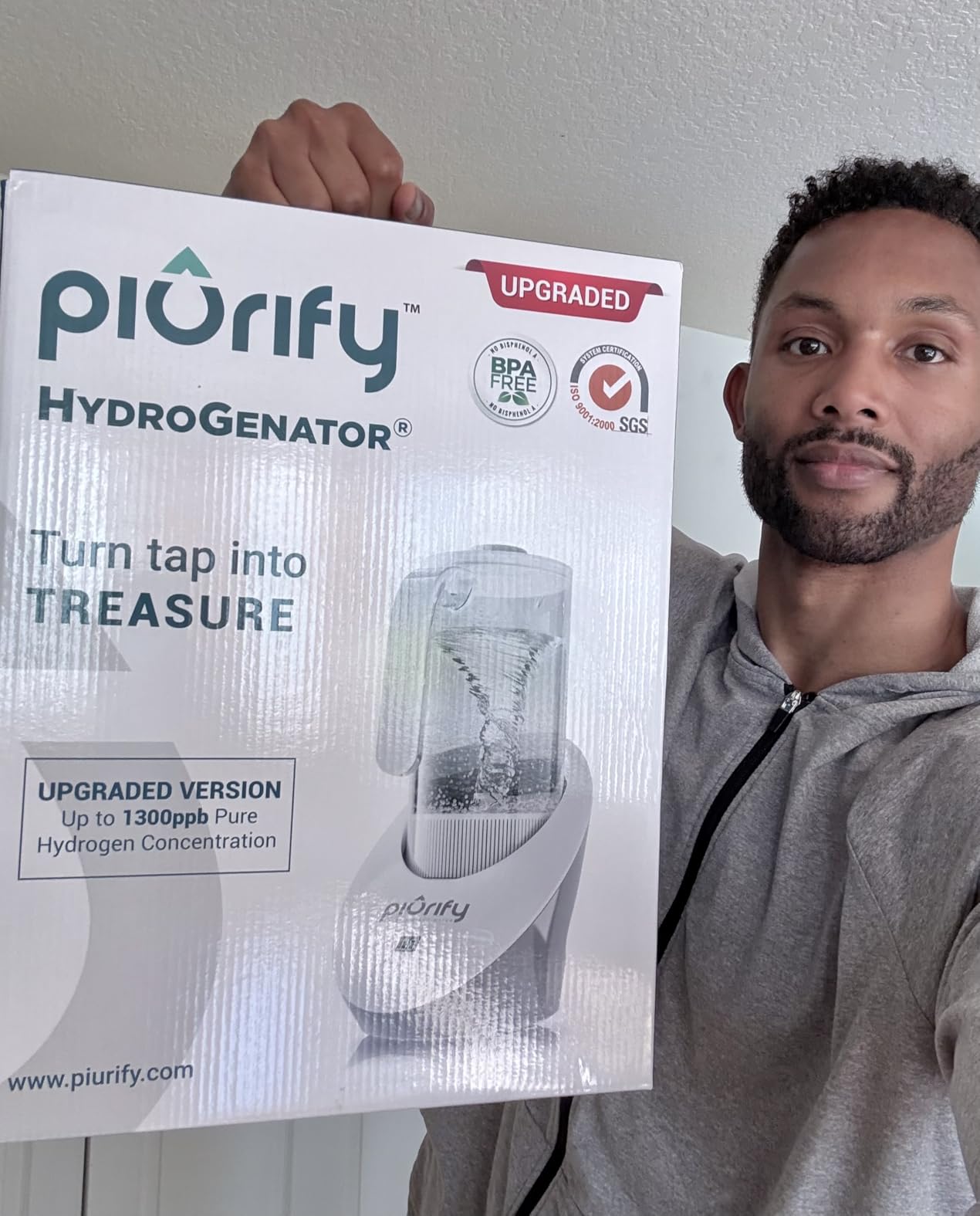 50 Oz Hydrogen Water Pitcher - BPA Free Rich Hydrogen Water Generator Electrolysis Jug with SPE/PEM Technology. Hydrogen Water Machine, Balanced PH Levels and Filtered with Calcium Sulfite Customer Review 50 Oz Hydrogen Water Pitcher - BPA Free Rich Hydrogen Water Generator Electrolysis Jug with SPE/PEM Technology. Hydrogen Water Machine, Balanced PH Levels and Filtered with Calcium Sulfite - Customer Photo 2