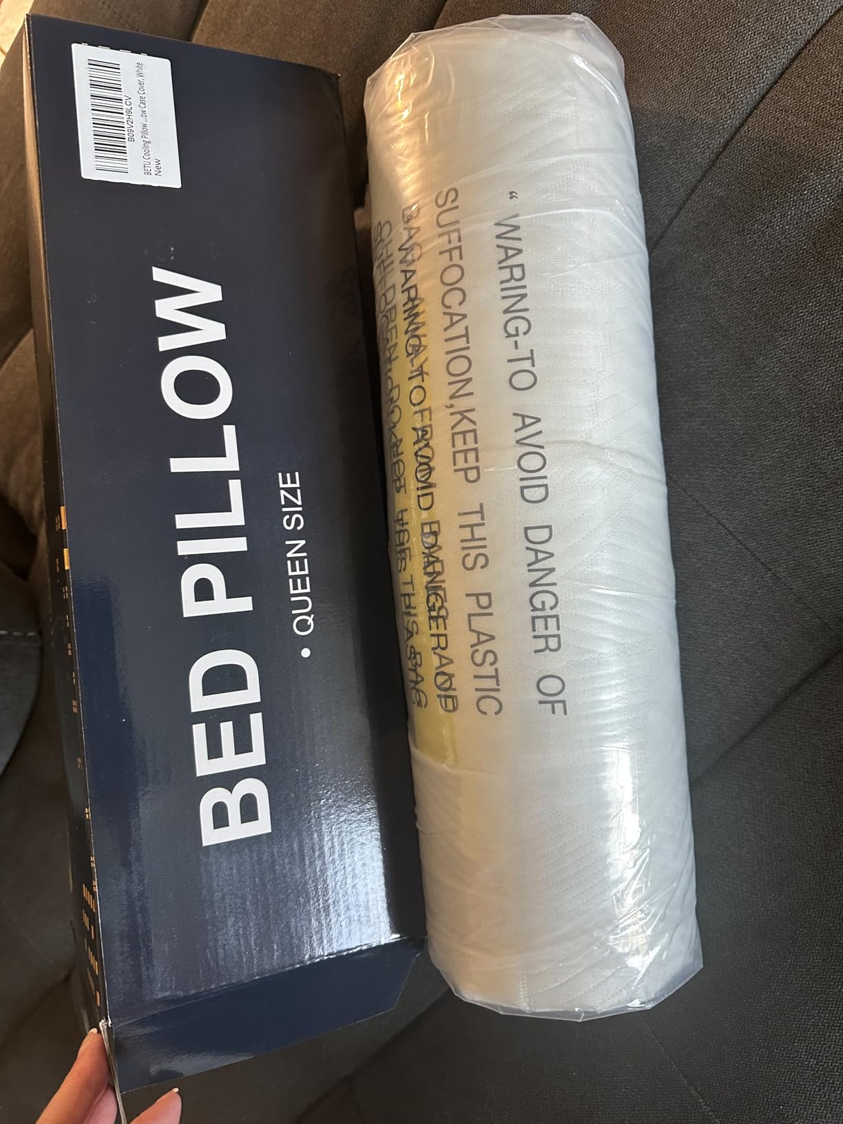 BETU Cooling Pillow Queen Size, Shredded Memory Foam Cool Pillow for Hot Sleepers, Adjustable Firm Soft Support Bed Pillows Perfect for Back Neck Pain and Side Sleeping with Pillow Case Cover, White Customer Review BETU Cooling Pillow Queen Size, Shredded Memory Foam Cool Pillow for Hot Sleepers, Adjustable Firm Soft Support Bed Pillows Perfect for Back Neck Pain and Side Sleeping with Pillow Case Cover, White - Customer Photo 1