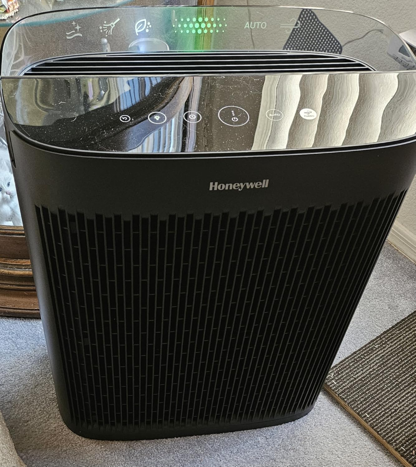 Honeywell Allergen Plus HEPA Air Purifier for Home, Large Rooms up to 900 Ft², Turbo Clean, HEPA Filter Reduces Allergens, Dust, Pollen, Pet Dander, All Smoke Types, Odors, Black, HPA5100B Customer Review Honeywell Allergen Plus HEPA Air Purifier for Home, Large Rooms up to 900 Ft², Turbo Clean, HEPA Filter Reduces Allergens, Dust, Pollen, Pet Dander, All Smoke Types, Odors, Black, HPA5100B - Customer Photo 1