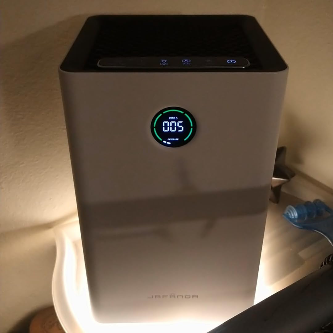 Jafända Air Purifiers for Home Large Room Up To 1190ft², True HEPA 13 Filter, Activated Carbon Remove 99.97% Dust Smoke Odor Pollen Pets Hair Dander Allergies Customer Review Jafända Air Purifiers for Home Large Room Up To 1190ft², True HEPA 13 Filter, Activated Carbon Remove 99.97% Dust Smoke Odor Pollen Pets Hair Dander Allergies - Customer Photo 1