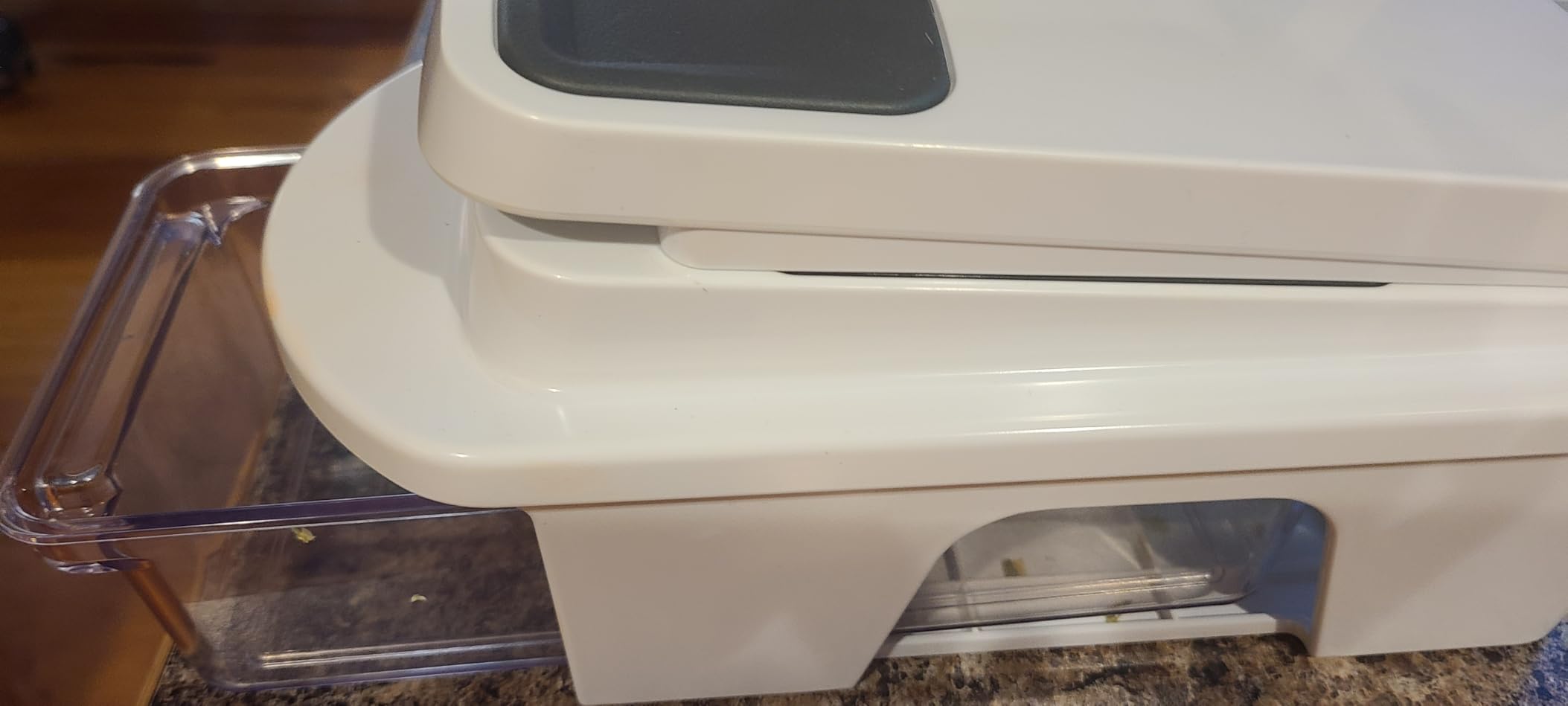 Mueller Pro-Series All-in-One, 12 Blade Mandoline Slicer for Kitchen, Food Chopper, Vegetable Slicer and Spiralizer, Cutter, Dicer, Grater, Kitchen Gadgets Sets with Container, White Sand/Gray Customer Review Mueller Pro-Series All-in-One, 12 Blade Mandoline Slicer for Kitchen, Food Chopper, Vegetable Slicer and Spiralizer, Cutter, Dicer, Grater, Kitchen Gadgets Sets with Container, White Sand/Gray - Customer Photo 2