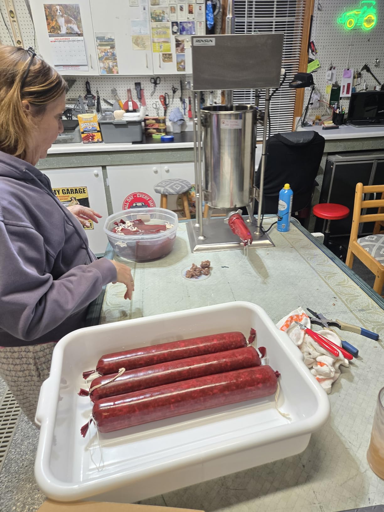 ROVSUN 24.3LBS/15L Electric Sausage Stuffer, Adjustable Speed Stainless Steel Sausage Maker Meat Stuffer - Customer Photo 1