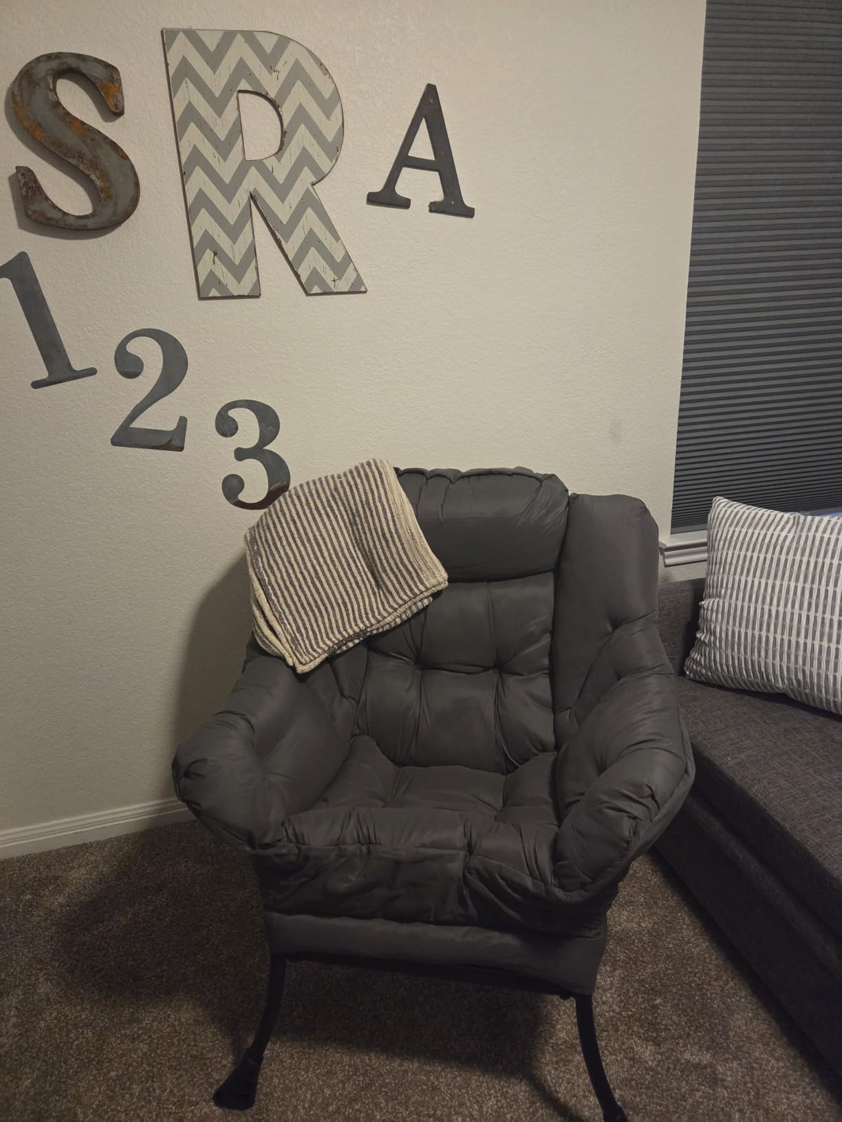 Tiita Lazy Chair with Ottoman, Modern Large Accent Lounge Chair, Leisure Sofa Armchair with Ottoman, Reading Chairs with Footrest for Bedroom, Living Room, Dorm Rooms, Garden Customer Review Tiita Lazy Chair with Ottoman, Modern Large Accent Lounge Chair, Leisure Sofa Armchair with Ottoman, Reading Chairs with Footrest for Bedroom, Living Room, Dorm Rooms, Garden - Customer Photo 2