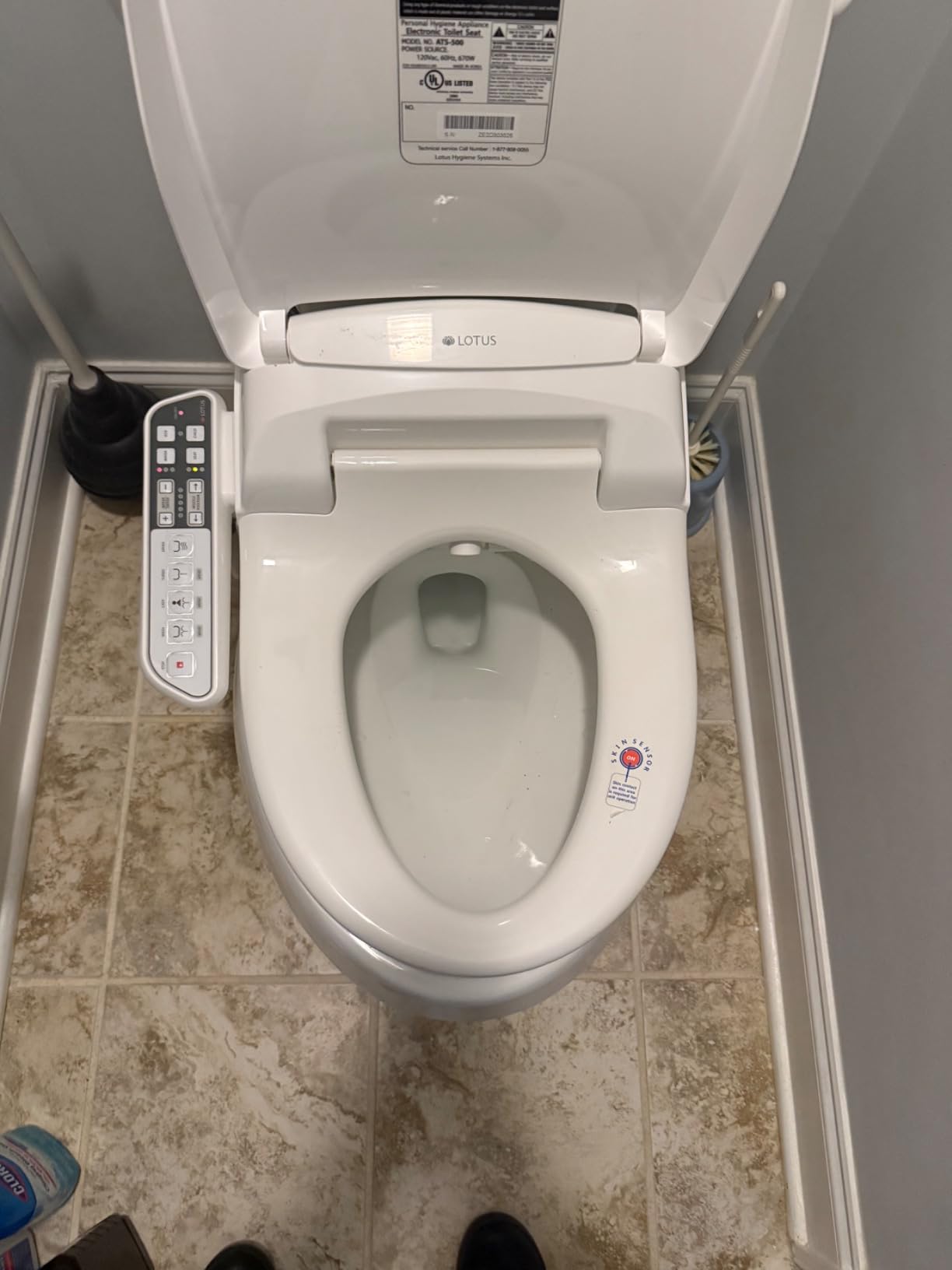Lotus Smart Bidet ATS-850 | Slim Heated Toilet Seat with Adjustable Warm Water Wash, Side Control Panel, Stainless Steel Nozzle, Warm Air Dryer, Night Light, Child Mode, Easy Installation Customer Review Lotus Smart Bidet ATS-850 | Slim Heated Toilet Seat with Adjustable Warm Water Wash, Side Control Panel, Stainless Steel Nozzle, Warm Air Dryer, Night Light, Child Mode, Easy Installation - Customer Photo 1