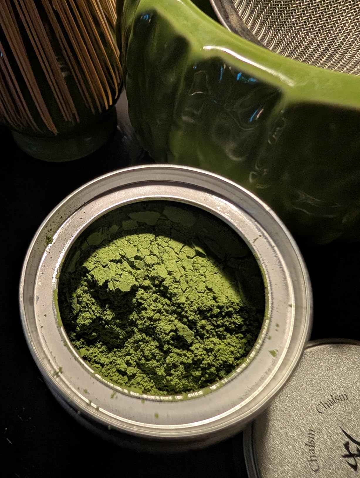 Chaism Ceremonial Grade Matcha Green Tea Powder - Premium First Harvest USDA Organic Gluten-Free Vegan, 100% Pure Unsweetened No Additives, 1.06oz Tin Customer Review Chaism Ceremonial Grade Matcha Green Tea Powder - Premium First Harvest USDA Organic Gluten-Free Vegan, 100% Pure Unsweetened No Additives, 1.06oz Tin - Customer Photo 1