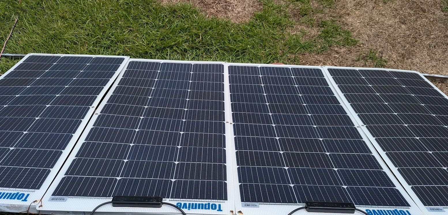 2PCS 100W 12V Flexible Solar Panel 9BB Monocrystalline Cell 12 Volt Semi-Flexible for Marine RV Trailer Boat Cabin Van Car Uneven Surfaces 12V 24V Battery Charge Customer Review 2PCS 100W 12V Flexible Solar Panel 9BB Monocrystalline Cell 12 Volt Semi-Flexible for Marine RV Trailer Boat Cabin Van Car Uneven Surfaces 12V 24V Battery Charge - Customer Photo 1