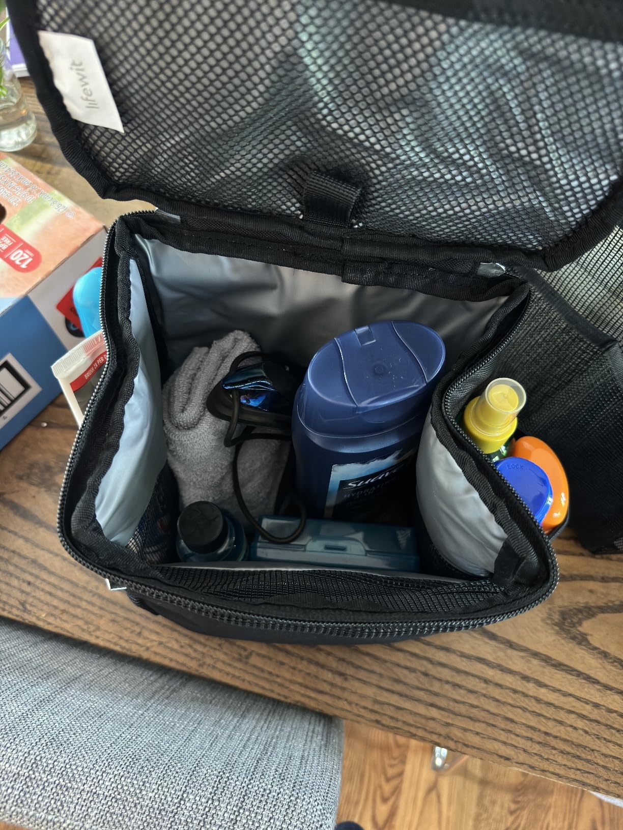 Lifewit Mesh Shower Caddy Bag Portable College Dorm Room Essentials Caddy Tote Basket for Bathroom, Gym, Travel, Camping Quick Dry Hanging Shower Organizer Toiletry Bag for Women Men, Medium, Black Customer Review Lifewit Mesh Shower Caddy Bag Portable College Dorm Room Essentials Caddy Tote Basket for Bathroom, Gym, Travel, Camping Quick Dry Hanging Shower Organizer Toiletry Bag for Women Men, Medium, Black - Customer Photo 1