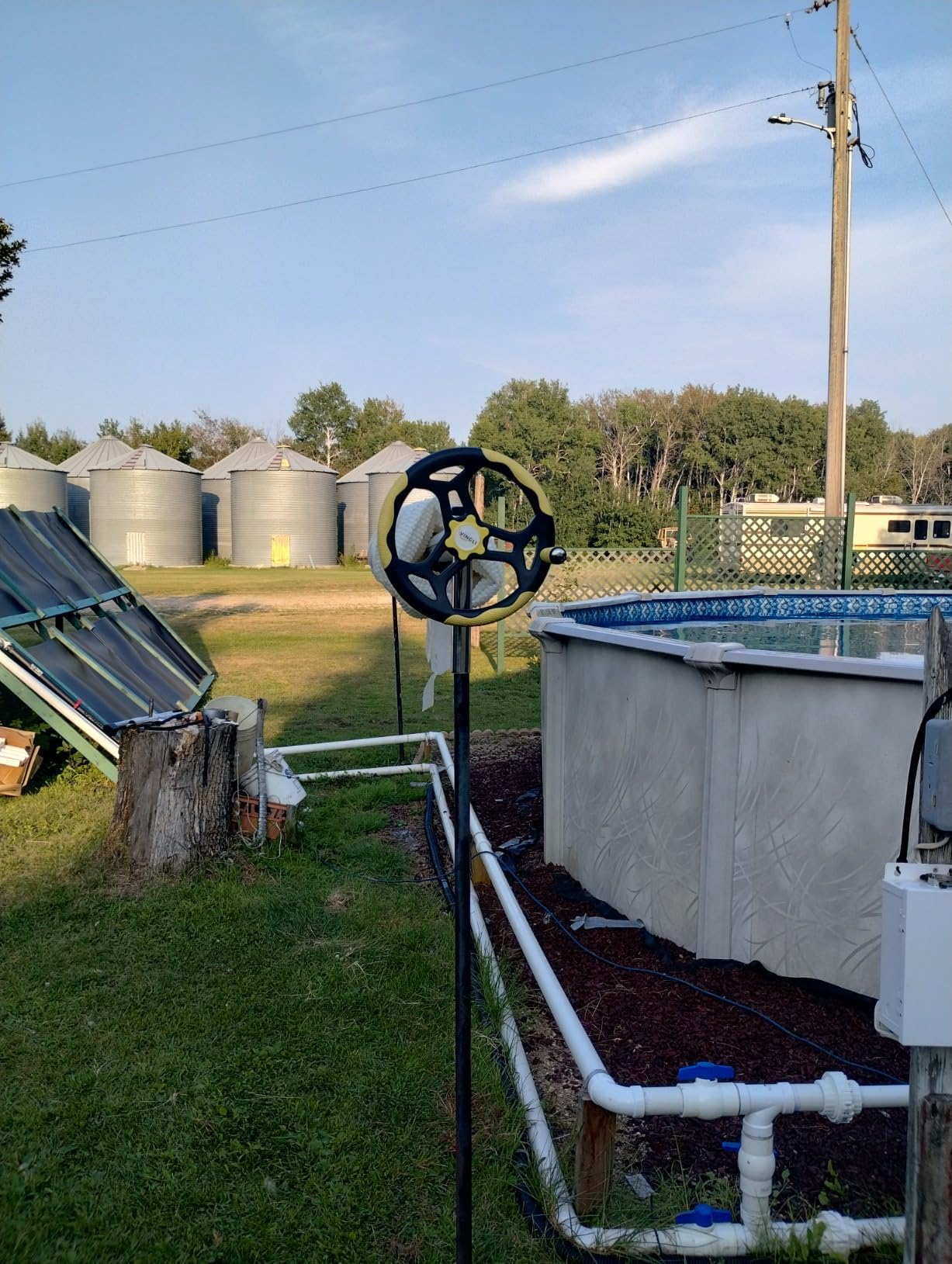 VINGLI 18 Feet Pool Cover Reel Set Solar Pool Cover Reel for Inground Swimming Pool, Aluminum Solar Swimming Inground Cover Blanket Reel (Upgrade) Customer Review VINGLI 18 Feet Pool Cover Reel Set Solar Pool Cover Reel for Inground Swimming Pool, Aluminum Solar Swimming Inground Cover Blanket Reel (Upgrade) - Customer Photo 1