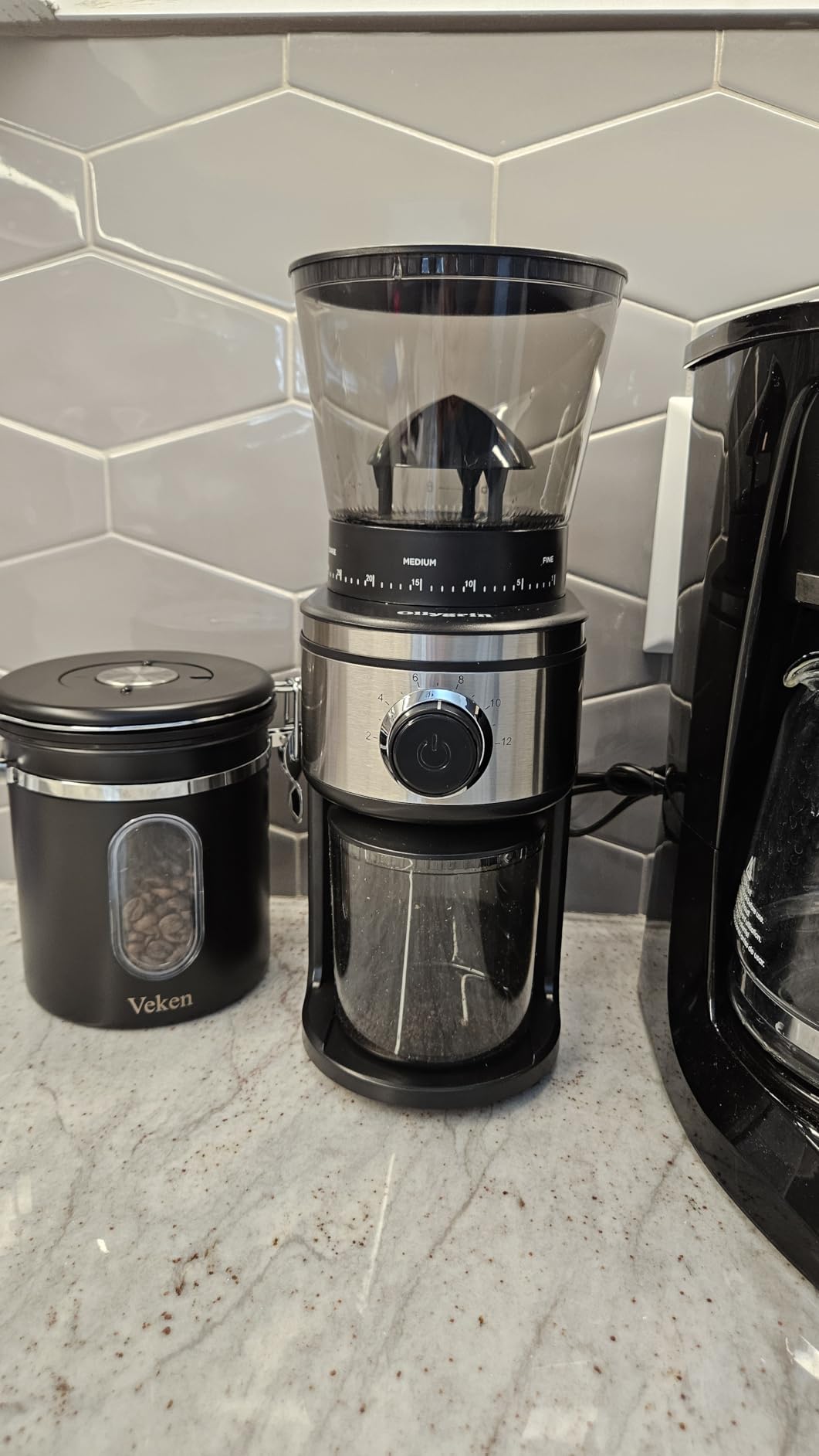 Ollygrin Burr Coffee Grinder, Electric Conical Coffee Bean Grinder With 30 Adjustable Grind Settings For 2-12 Cups Customer Review Ollygrin Burr Coffee Grinder, Electric Conical Coffee Bean Grinder With 30 Adjustable Grind Settings For 2-12 Cups - Customer Photo 1