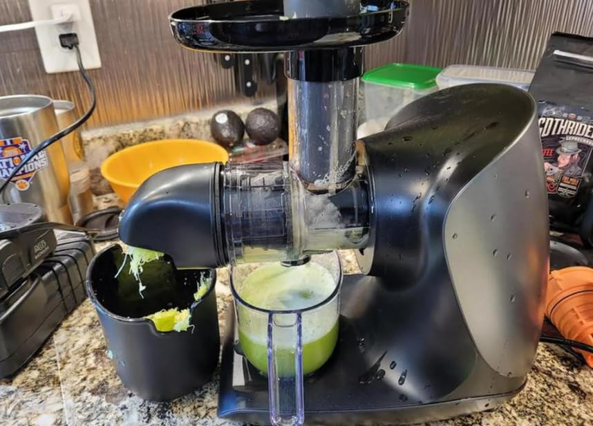 Ninja NeverClog Cold Press Juicer, Powerful Slow Juicer with Total Pulp Control, Countertop, Electric, 2 Pulp Functions, Dishwasher Safe, 2nd Generation, Charcoal, JC151 Customer Review Ninja NeverClog Cold Press Juicer, Powerful Slow Juicer with Total Pulp Control, Countertop, Electric, 2 Pulp Functions, Dishwasher Safe, 2nd Generation, Charcoal, JC151 - Customer Photo 2