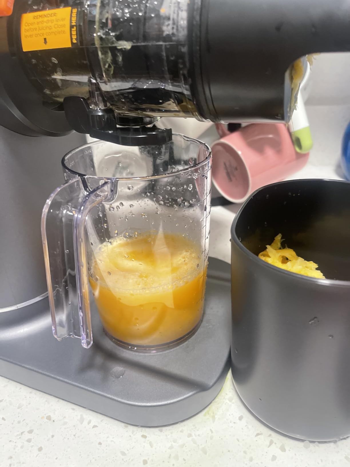 Ninja NeverClog Cold Press Juicer, Powerful Slow Juicer with Total Pulp Control, Countertop, Electric, 2 Pulp Functions, Dishwasher Safe, 2nd Generation, Charcoal, JC151 Customer Review Ninja NeverClog Cold Press Juicer, Powerful Slow Juicer with Total Pulp Control, Countertop, Electric, 2 Pulp Functions, Dishwasher Safe, 2nd Generation, Charcoal, JC151 - Customer Photo 2