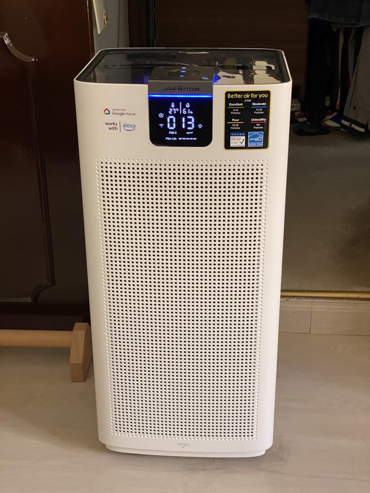 Jafända Air Purifier for Home Large Room 3800 ft², APP & Alexa, Ture HEPA Activated Carbon Air Filter, Smart HEPA Air Purifiers for Office Remove Dust Pollen Smoke Allergies Mold Odors Pet Dander VOCs Customer Review Jafända Air Purifier for Home Large Room 3800 ft², APP & Alexa, Ture HEPA Activated Carbon Air Filter, Smart HEPA Air Purifiers for Office Remove Dust Pollen Smoke Allergies Mold Odors Pet Dander VOCs - Customer Photo 1