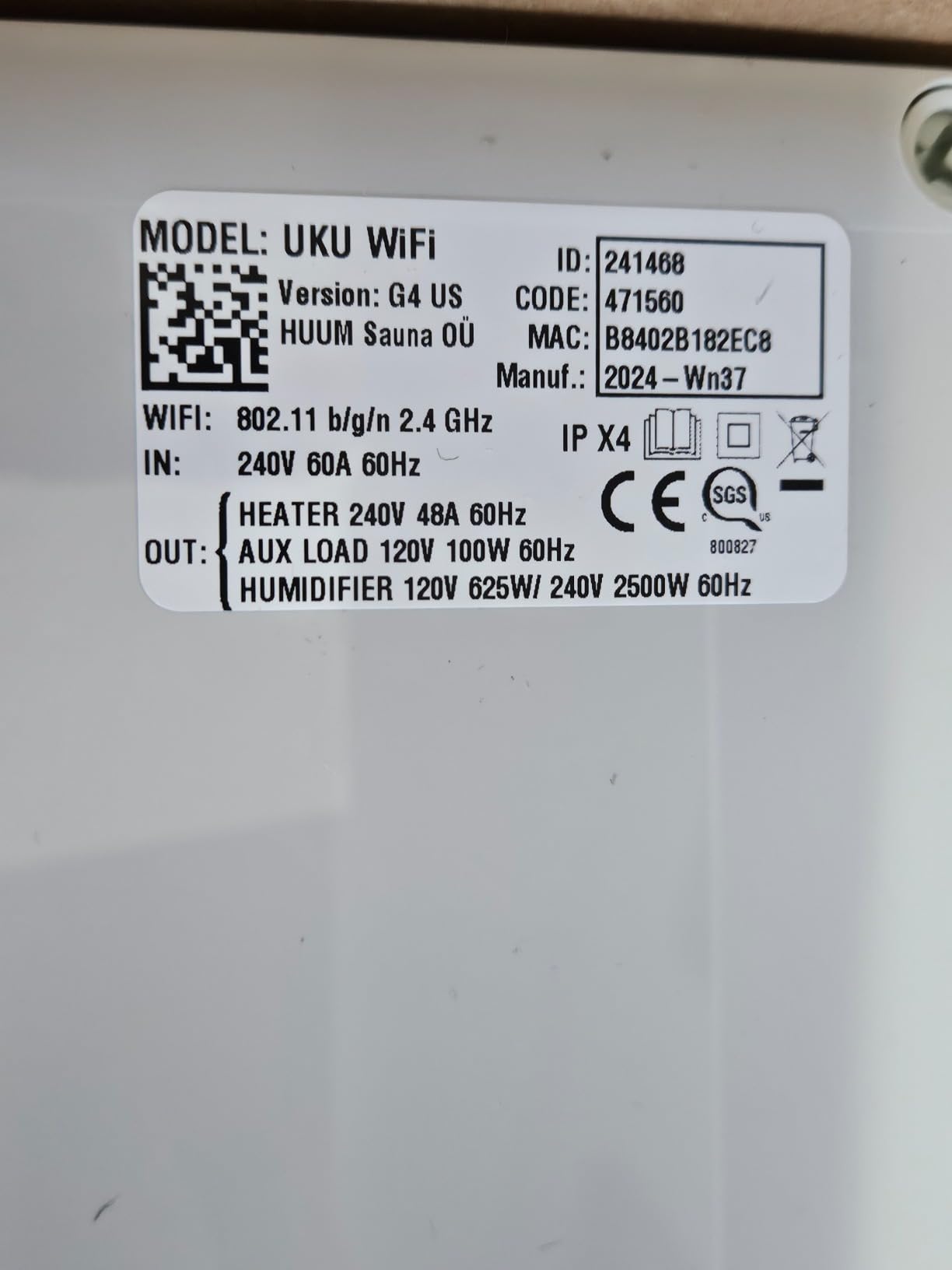 HUUM Steel Mini 3.5 kW Sauna Heater with UKU WiFi Control (Black), 132 pounds of Rounded Olivine Stones Included (for saunas up to 212 cu ft.) Customer Review HUUM Steel Mini 3.5 kW Sauna Heater with UKU WiFi Control (Black), 132 pounds of Rounded Olivine Stones Included (for saunas up to 212 cu ft.) - Customer Photo 1