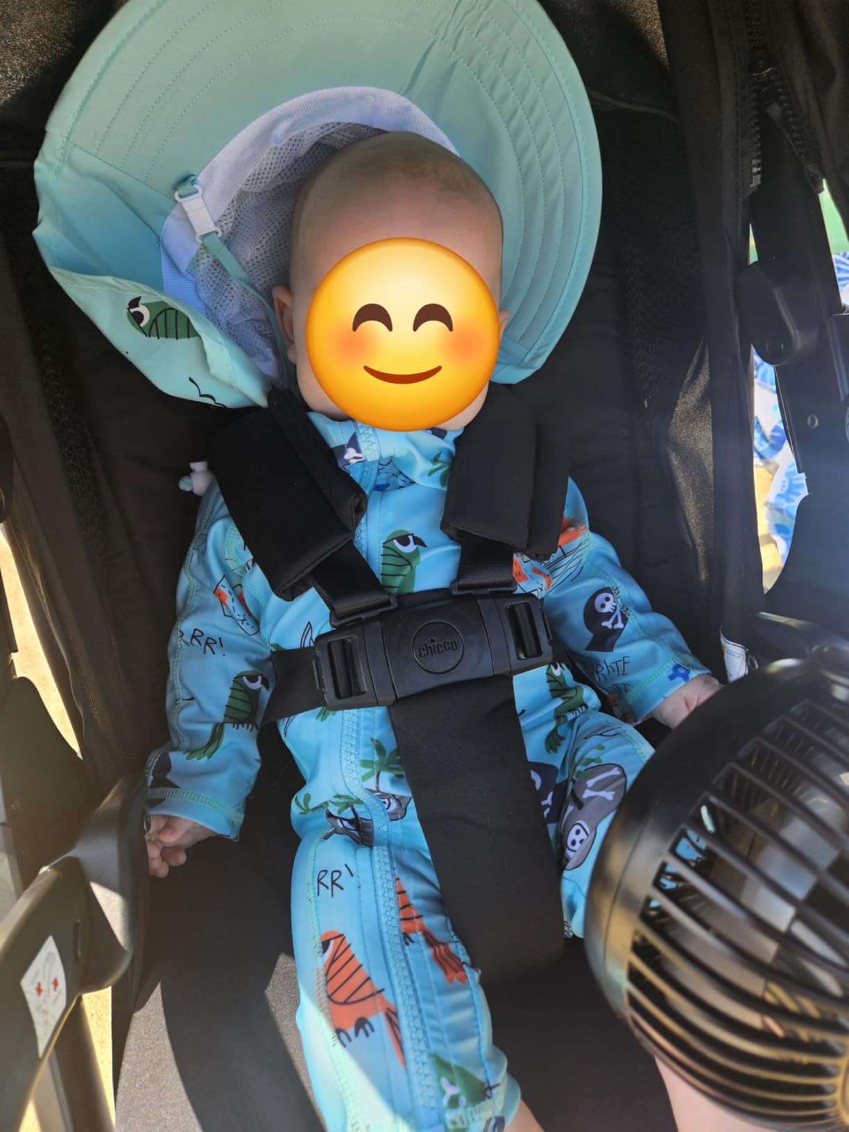 Stroller Fan Clip on for Baby, 4000mAh Rechargeable Battery Operated, Flexible Tripod, 3 Wind Speed, 360° Rotatable, Small Portable Fan for Car Seat Crib Backseat Beach Travel Camping, Pink Customer Review Stroller Fan Clip on for Baby, 4000mAh Rechargeable Battery Operated, Flexible Tripod, 3 Wind Speed, 360° Rotatable, Small Portable Fan for Car Seat Crib Backseat Beach Travel Camping, Pink - Customer Photo 1