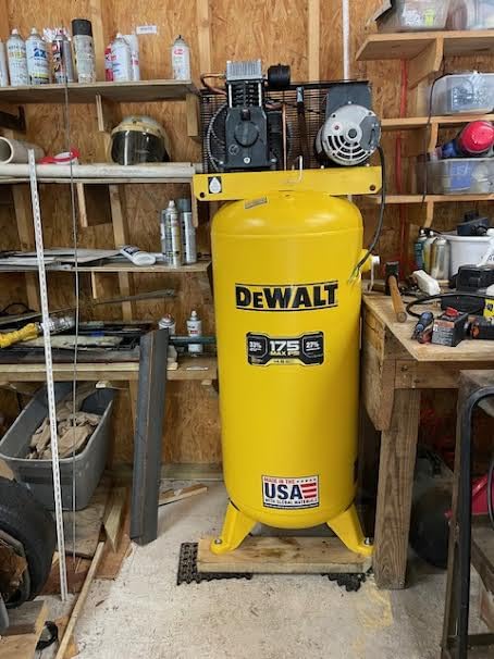 DEWALT 60 Gallon Vertical Air Compressor, 5 HP, 175 Max PSI, Single Stage, 240V - High Performance 60 Gallon Air Compressor for Industrial Use, Durable 5 HP Motor, Efficient Power Output Customer Review DEWALT 60 Gallon Vertical Air Compressor, 5 HP, 175 Max PSI, Single Stage, 240V - High Performance 60 Gallon Air Compressor for Industrial Use, Durable 5 HP Motor, Efficient Power Output - Customer Photo 1