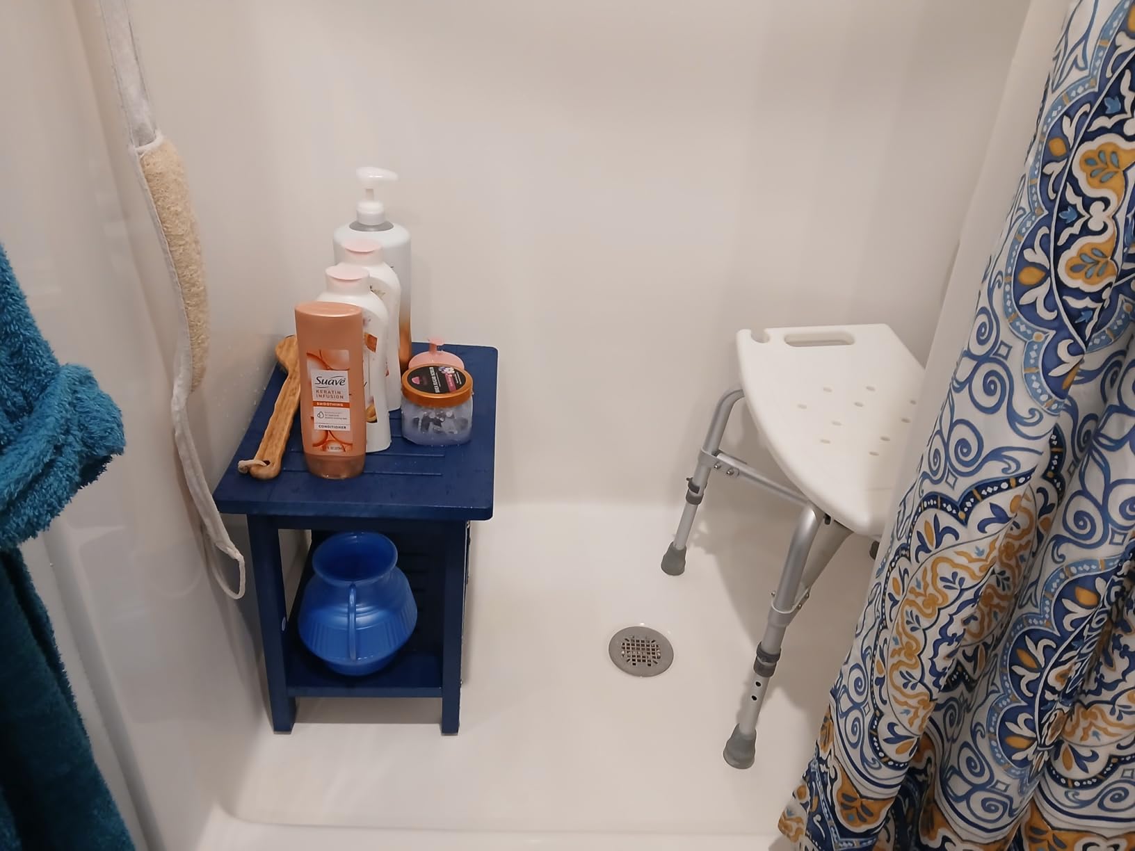 LUE BONA HDPS Shower Bench Seat, Shower Stool for Inside Shower Waterproof, Bath Spa Shower Foot Stool for Shaving Legs with Storage Shelf, Weather Resistant/Non-Slip/Indoor or Outdoor Use, Gray Customer Review LUE BONA HDPS Shower Bench Seat, Shower Stool for Inside Shower Waterproof, Bath Spa Shower Foot Stool for Shaving Legs with Storage Shelf, Weather Resistant/Non-Slip/Indoor or Outdoor Use, Gray - Customer Photo 1