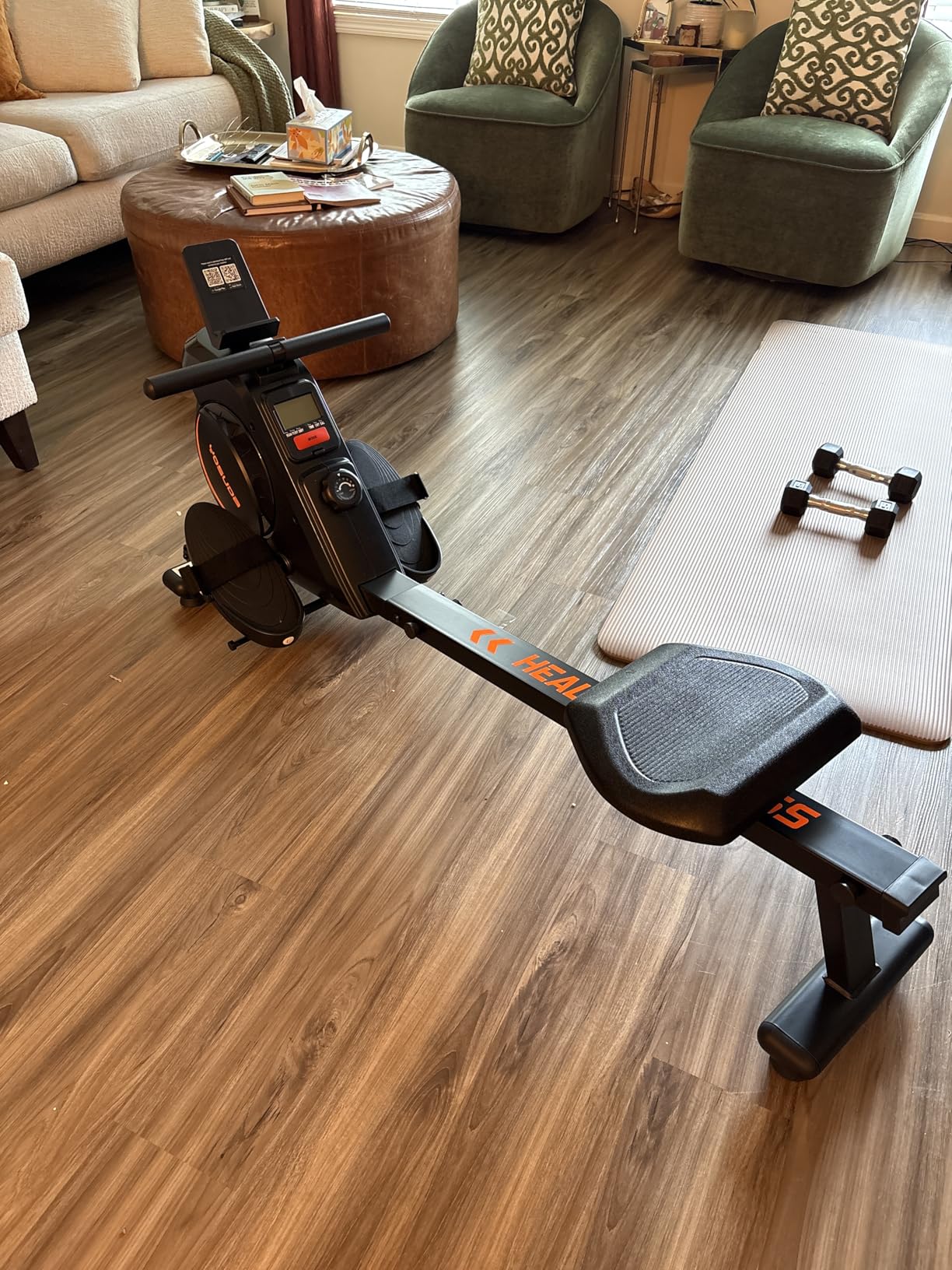 YOSUDA Magnetic/Water Rowing Machine for Home - Rower Machine with Bluetooth, App Supported, for Taller Power Athletes - Customer Photo 1