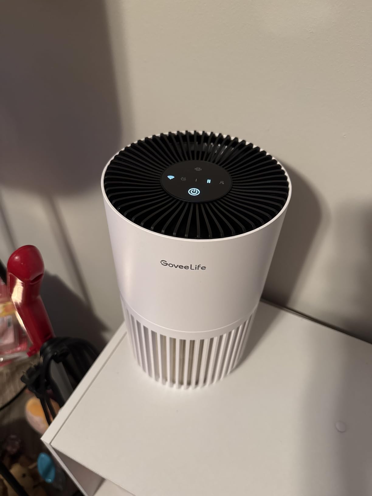 GoveeLife Mini Air Purifier for Bedroom, Smart Filter Air Purifier with App Alexa Control for Pet Hair, Odors, Pollen, Smoke, Portable Air Cleaner with 3 Speeds, 2 Modes, Timer, Aroma for Home - Customer Photo 1