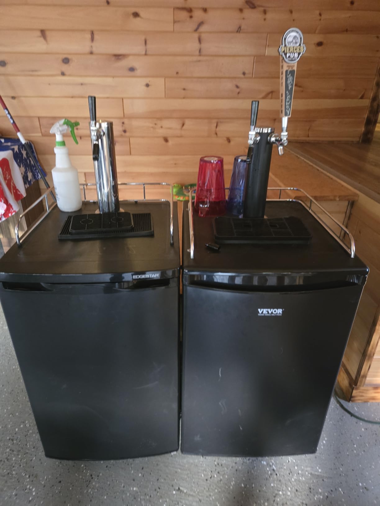 VEVOR Beer Kegerator, Dual Tap Commercial Draft Beer Dispenser for D system, Full Size Keg Refrigerator with 5lbs CO2 Tank, Hold 2 Sixth / 2 Ball lock keg, Black Customer Review VEVOR Beer Kegerator, Dual Tap Commercial Draft Beer Dispenser for D system, Full Size Keg Refrigerator with 5lbs CO2 Tank, Hold 2 Sixth / 2 Ball lock keg, Black - Customer Photo 1