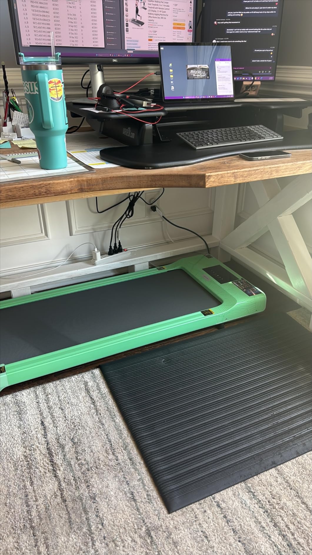 SupeRun Walking Pad, Under Desk Treadmill, 3 in 1 Portable Treadmill with Remote Control LED Display, 2.5 HP Quiet Walking Jogging Machine for Office Home Use, 300 Lbs Capacity Customer Review SupeRun Walking Pad, Under Desk Treadmill, 3 in 1 Portable Treadmill with Remote Control LED Display, 2.5 HP Quiet Walking Jogging Machine for Office Home Use, 300 Lbs Capacity - Customer Photo 1