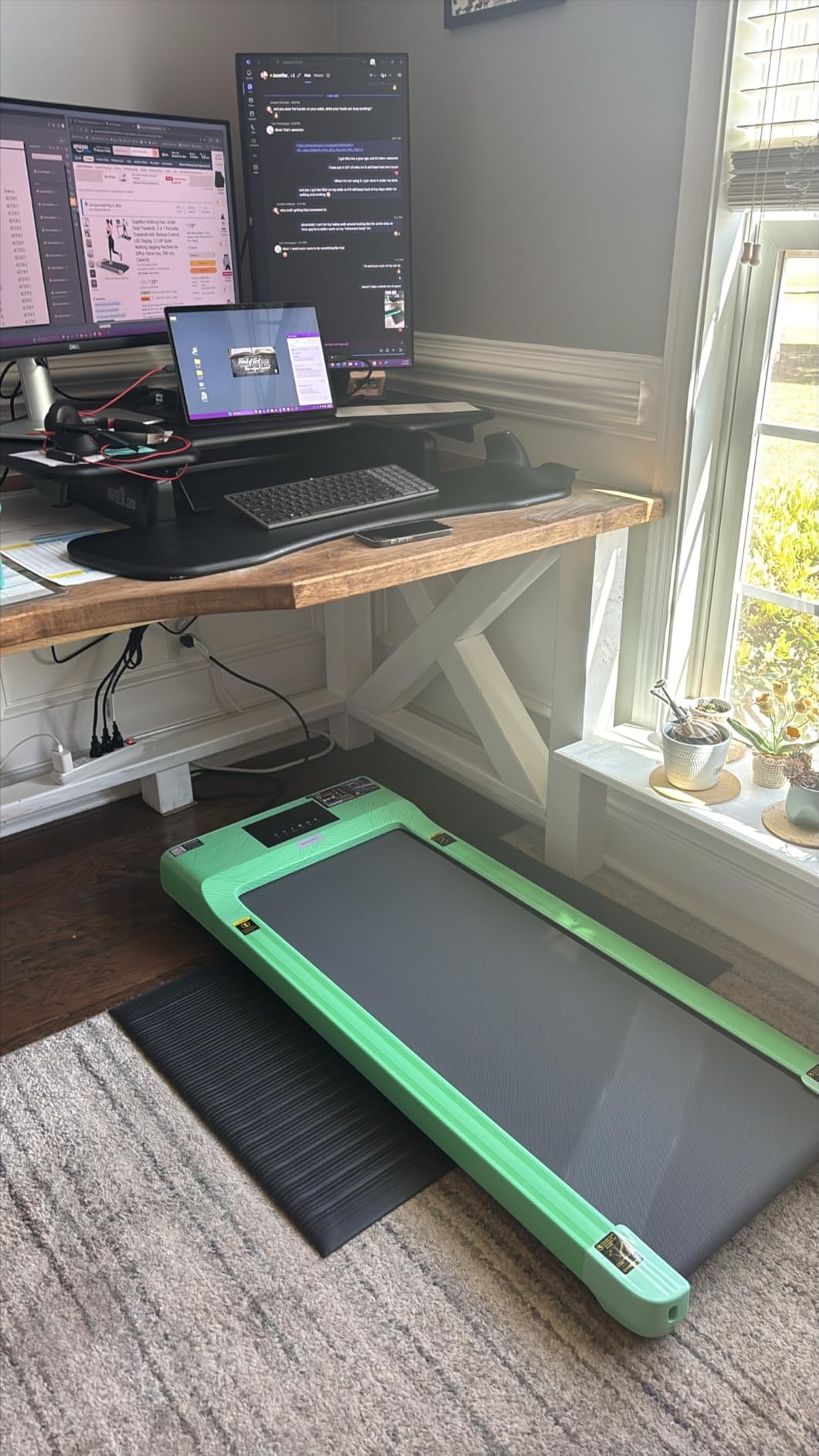 SupeRun Walking Pad, Under Desk Treadmill, 3 in 1 Portable Treadmill with Remote Control LED Display, 2.5 HP Quiet Walking Jogging Machine for Office Home Use, 300 Lbs Capacity Customer Review SupeRun Walking Pad, Under Desk Treadmill, 3 in 1 Portable Treadmill with Remote Control LED Display, 2.5 HP Quiet Walking Jogging Machine for Office Home Use, 300 Lbs Capacity - Customer Photo 2