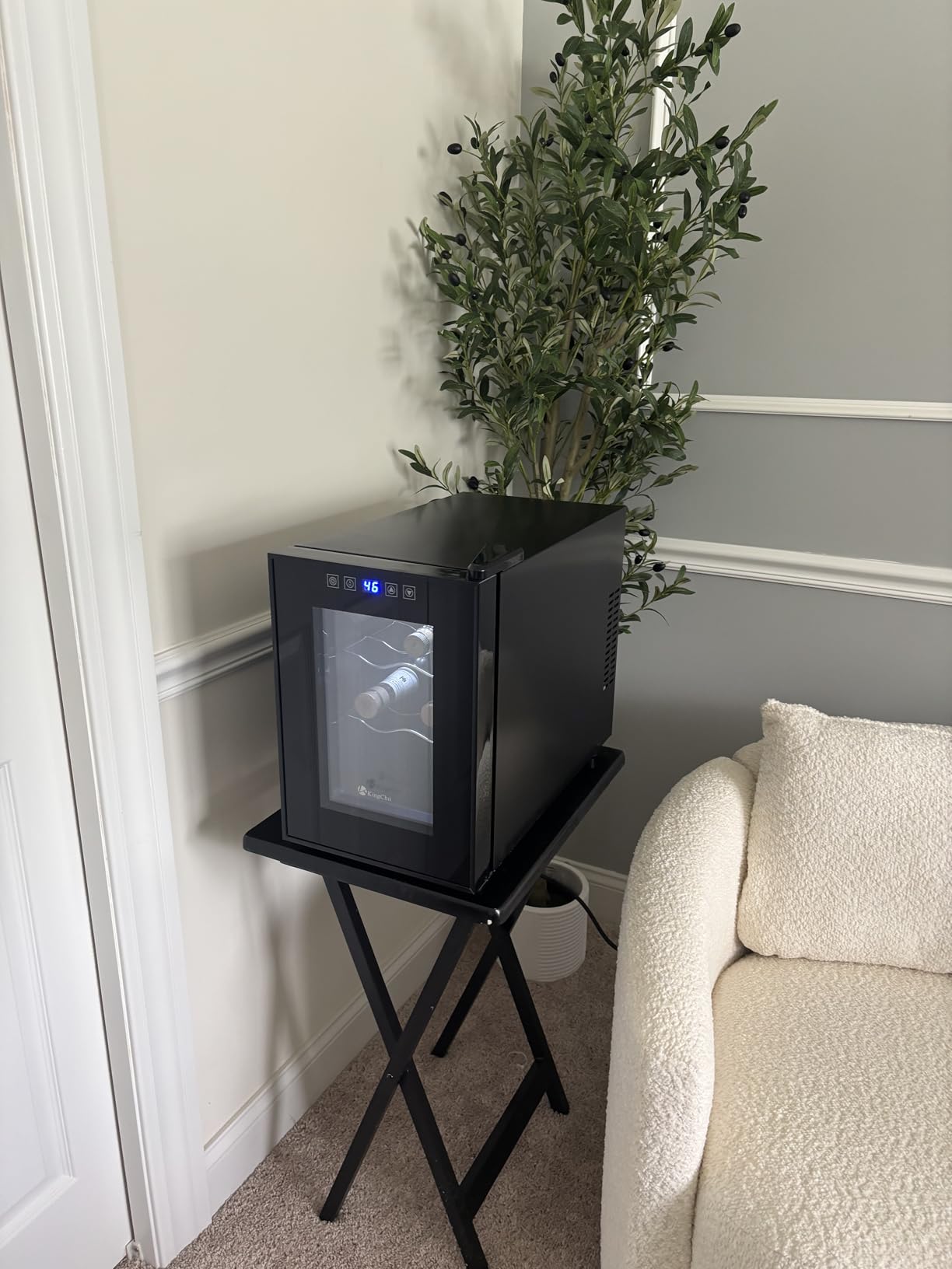 KingChii 6 Bottle Thermoelectric Wine Cooler Refrigerator Advanced Cooling Technology, Stainless Steel & Tempered Glass For Red Wine, Champagne for Home, Kitchen, or Office Customer Review KingChii 6 Bottle Thermoelectric Wine Cooler Refrigerator Advanced Cooling Technology, Stainless Steel & Tempered Glass For Red Wine, Champagne for Home, Kitchen, or Office - Customer Photo 2