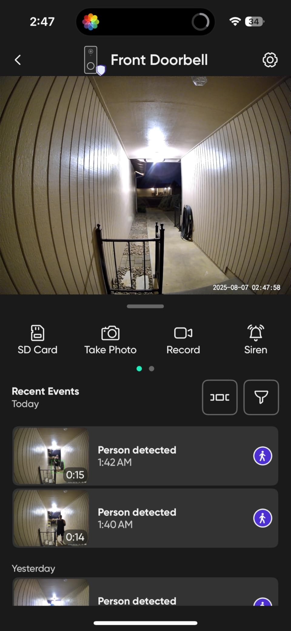 WYZE Doorbell Camera v2, 2K Security Video Doorbell with Color Night Vision, 2-Way Audio, 24/7 Video Recording*, Package Monitor, Works with Alexa & Google Assistant, Wired. Free Expert Setup Customer Review WYZE Doorbell Camera v2, 2K Security Video Doorbell with Color Night Vision, 2-Way Audio, 24/7 Video Recording*, Package Monitor, Works with Alexa & Google Assistant, Wired. Free Expert Setup - Customer Photo 1