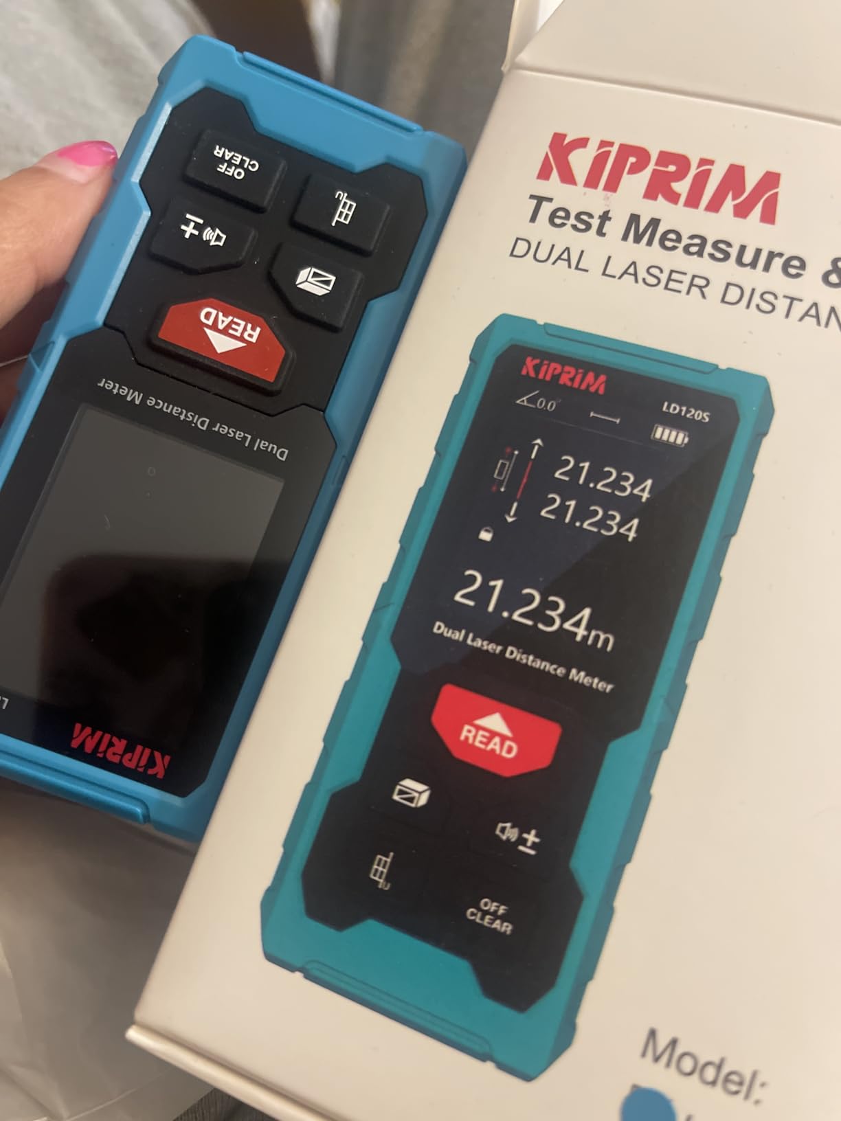 Kiprim Laser Distance Measure High Accuracy 165ft Kiprim LD50E Laser Tape Measure 50M Compact Laser Measurement Tool with Larger Backlit LCD Display,ft/m/in Switching,Bubble Level Customer Review Kiprim Laser Distance Measure High Accuracy 165ft Kiprim LD50E Laser Tape Measure 50M Compact Laser Measurement Tool with Larger Backlit LCD Display,ft/m/in Switching,Bubble Level - Customer Photo 1
