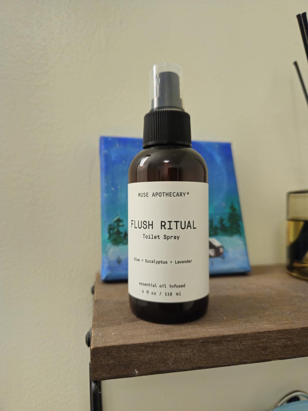 Muse Apothecary Flush Ritual - Aromatic & Refreshing Toilet Spray, Use Before You Go, 2 oz, Infused with Natural Essential Oils - Coconut + Sandalwood, 2 Pack Customer Review Muse Apothecary Flush Ritual - Aromatic & Refreshing Toilet Spray, Use Before You Go, 2 oz, Infused with Natural Essential Oils - Coconut + Sandalwood, 2 Pack - Customer Photo 1