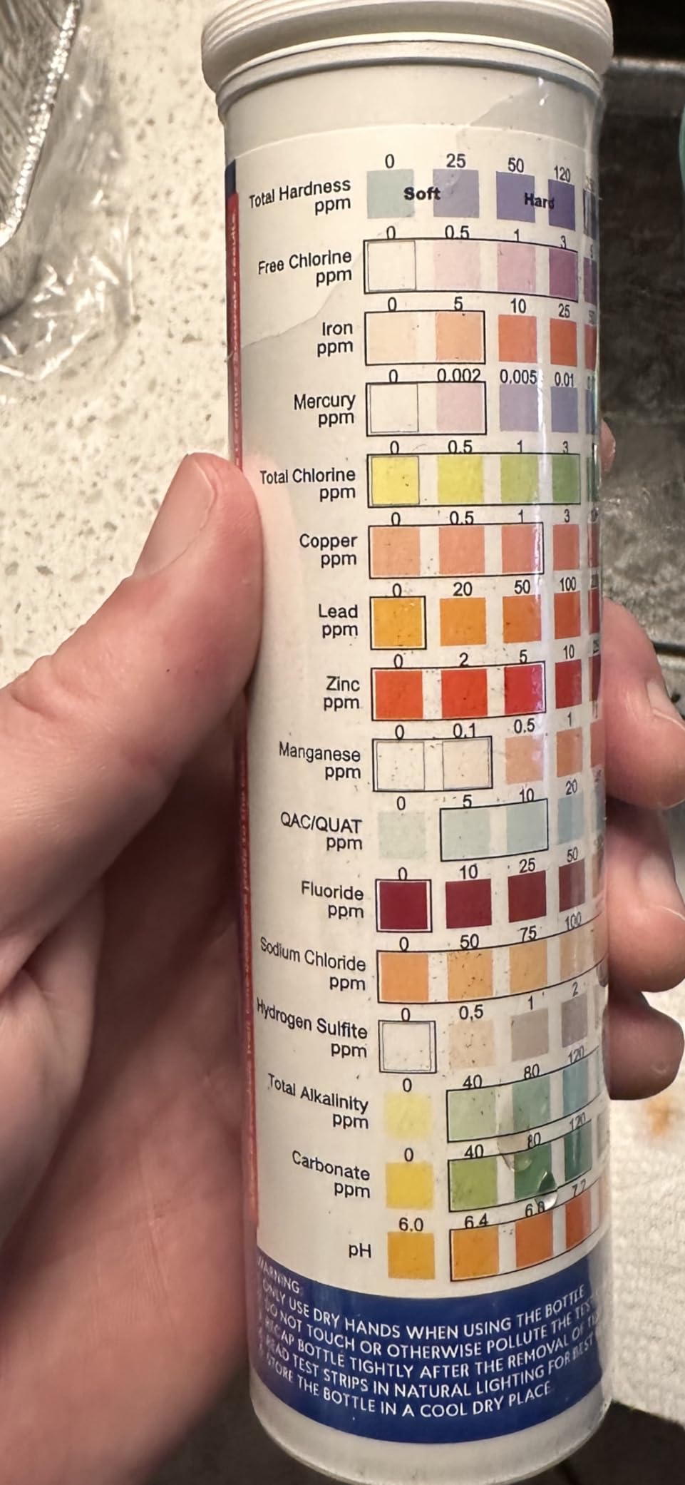 All-New 20 in 1 Drinking Water Testing Kit 120 Strips, Home Tap and Well Water Test Kit for Hardness, Lead, Iron, Copper, Chlorine, Fluoride Customer Review All-New 20 in 1 Drinking Water Testing Kit 120 Strips, Home Tap and Well Water Test Kit for Hardness, Lead, Iron, Copper, Chlorine, Fluoride - Customer Photo 2