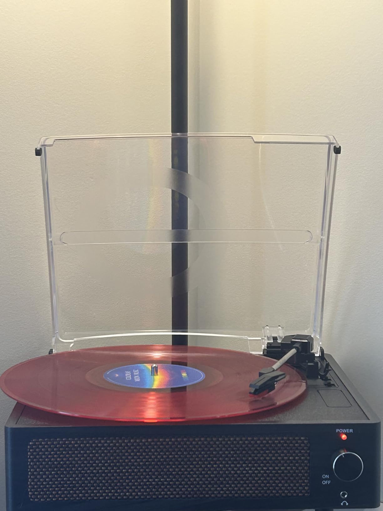 Vinyl Record Players Vintage Turntable with Speakers Belt-Driven Turn Tables Support 3-Speed, Bluetooth Wireless Playback, Headphone, AUX-in, RCA Line LP Phonograph Auto Stop Retro Black - Customer Photo 1