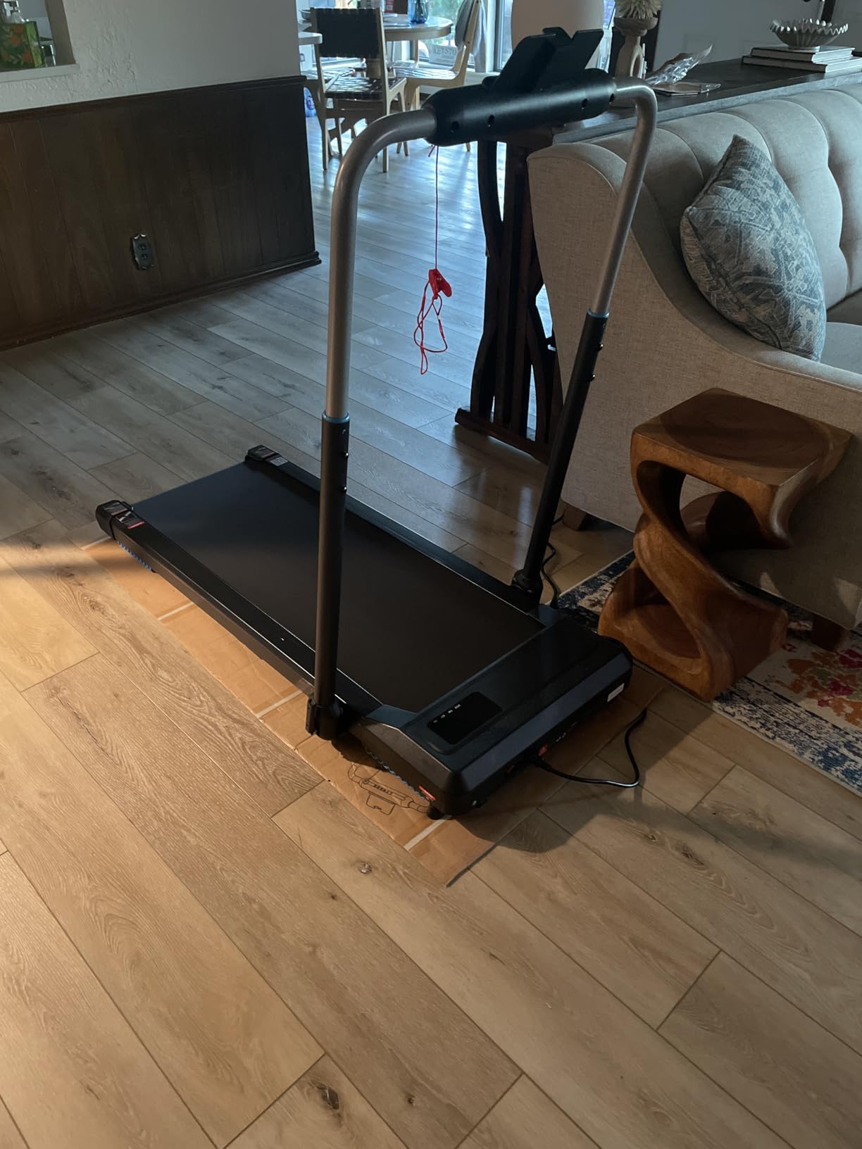WELLFIT Folding Treadmills with 10% Incline, Under Desk Walking Pad 360+ LBS Weight Capacity, Treadmill for Home Office with Handle Bar, 3 in 1 Smart Treadmill Work with ZWIFT KINOMAP No Assembly Customer Review WELLFIT Folding Treadmills with 10% Incline, Under Desk Walking Pad 360+ LBS Weight Capacity, Treadmill for Home Office with Handle Bar, 3 in 1 Smart Treadmill Work with ZWIFT KINOMAP No Assembly - Customer Photo 2