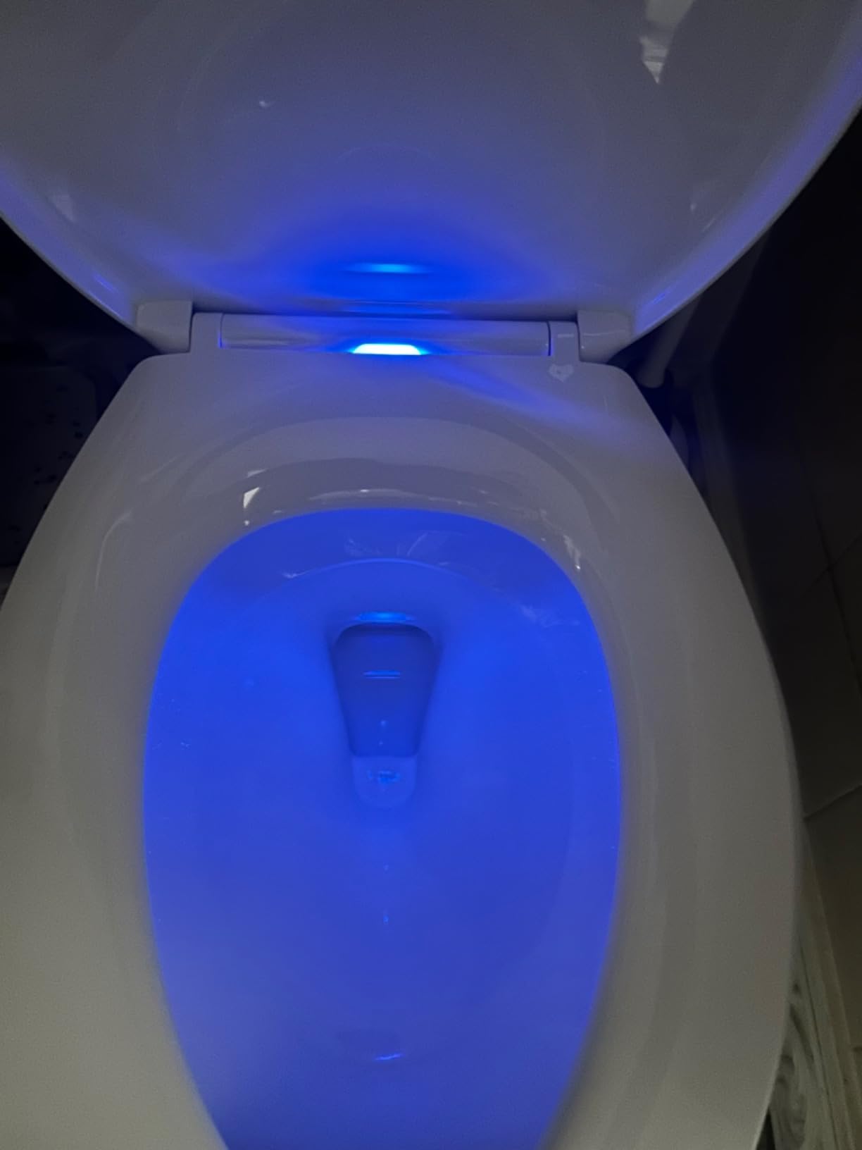 Elongated Toilet seat with Built-in Night Light, Oval Toilet Seat with Soft Slow Close, Oblong Toilet Seat Plastic Replacement Customer Review Elongated Toilet seat with Built-in Night Light, Oval Toilet Seat with Soft Slow Close, Oblong Toilet Seat Plastic Replacement - Customer Photo 1