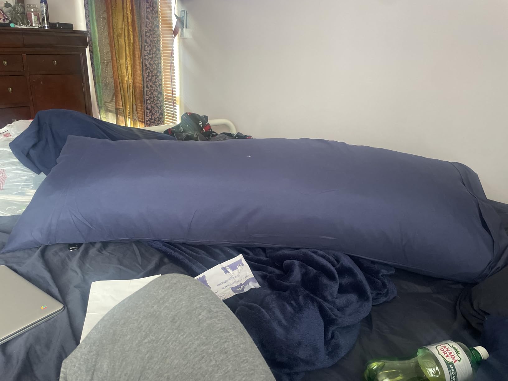 Ubauba Memory Foam Body Pillow, Full Large Body Pillows for Adults, Firm & Fluffy Long Bed Pillows for Sleeping (20x54 inch, Grey) - Customer Photo 2