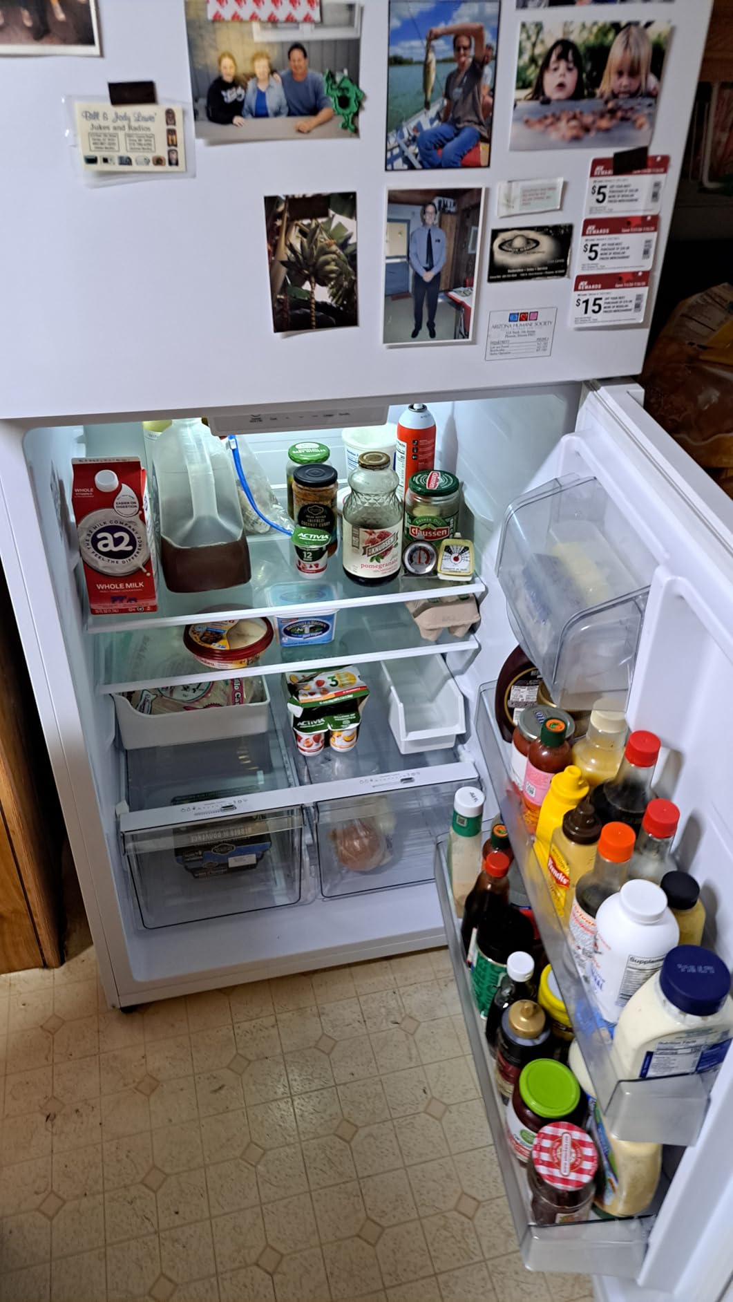 Kenmore 30 in. 18.1 cu. ft. Capacity Refrigerator/Freezer with Adjustable Glass Shelving, Humidity Control Crispers, Ice Maker, ENERGY STAR Certified, Fingerprint Resistant Stainless Steel - Customer Photo 1