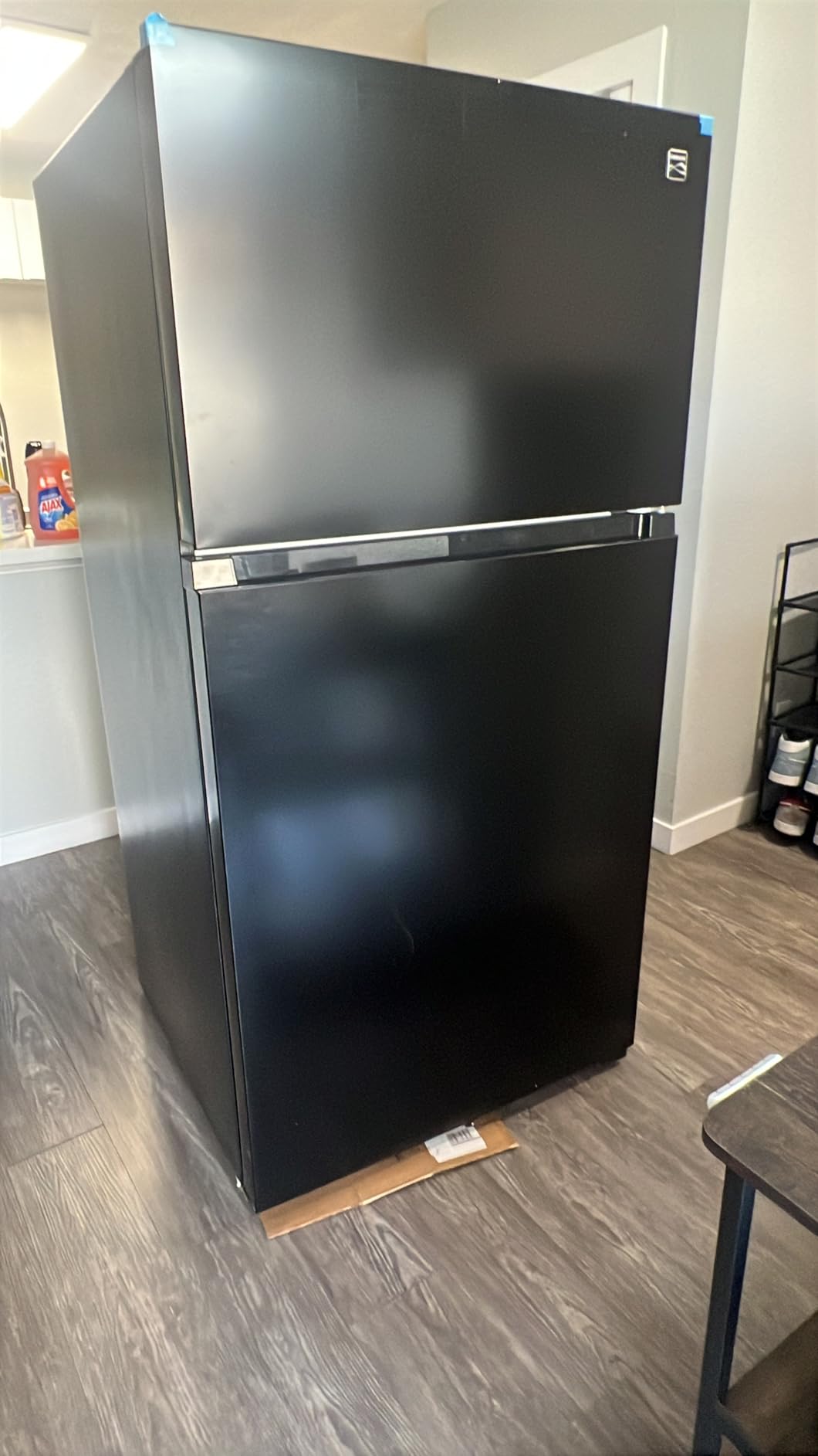 Kenmore 33 in. 20.4 cu. ft Capacity Refrigerator/Freezer with Full-Width Adjustable Glass Shelving, Humidity Control Crispers, Ice Maker, ENERGY STAR Certified, Black - Customer Photo 1