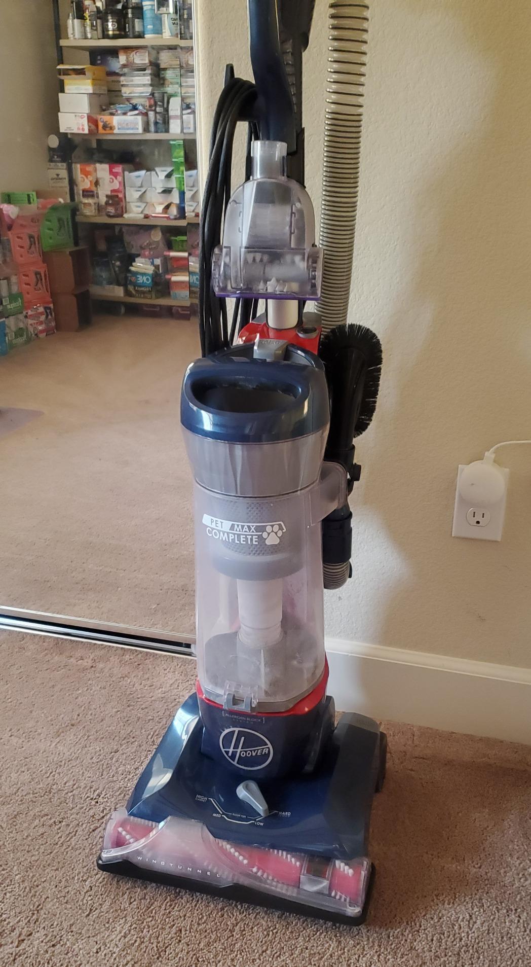 Hoover WindTunnel All-Terrain Dual Brush Roll Bagless Vacuum Cleaner, Corded Upright Vacuum, HEPA Media Filtration, Headlights, Swivel Steering, Corded Vacuum Cleaners for Home Use - Customer Photo 1