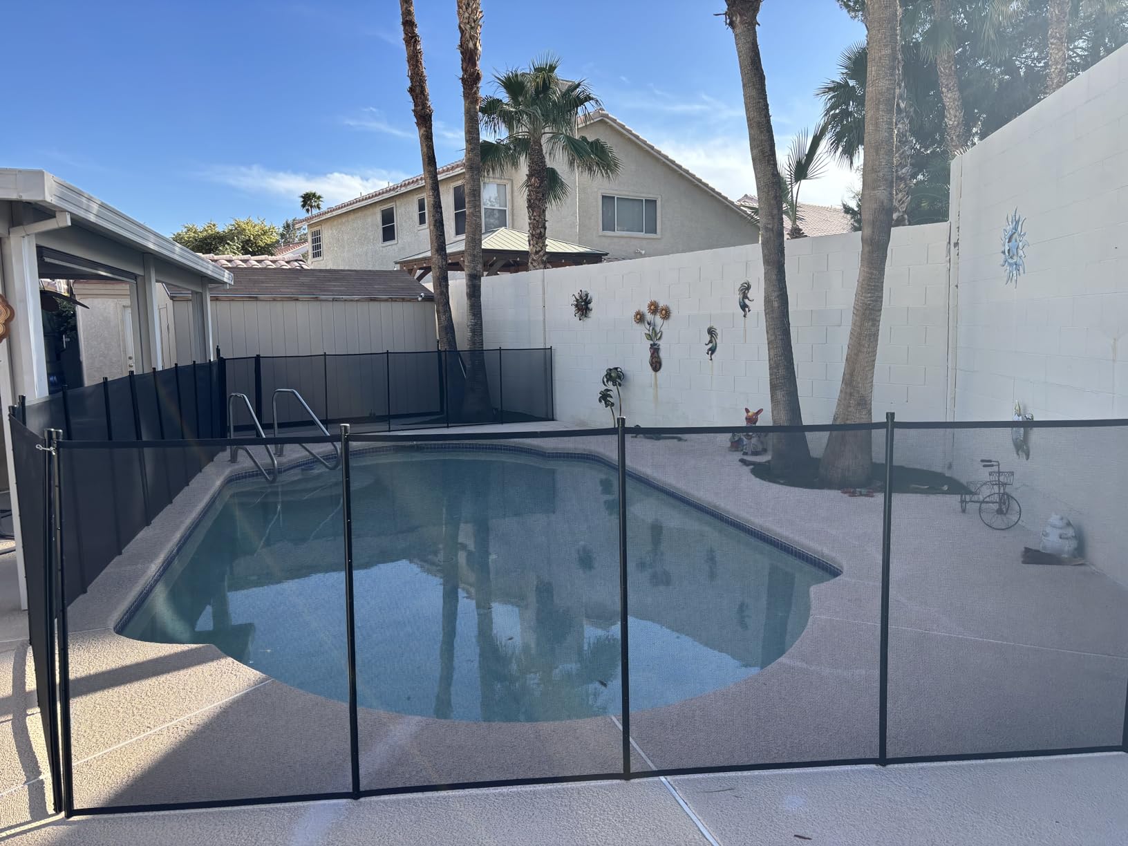 Pool Fence 4 Feet x 15 Feet – Removable Mesh Swimming Pool Safety Fence for Child & Pet Protection – Easy DIY Installation, Black – 25% Longer Than Standard Sections, Matching Self-Closing Gate Kits Customer Review Pool Fence 4 Feet x 15 Feet – Removable Mesh Swimming Pool Safety Fence for Child & Pet Protection – Easy DIY Installation, Black – 25% Longer Than Standard Sections, Matching Self-Closing Gate Kits - Customer Photo 2
