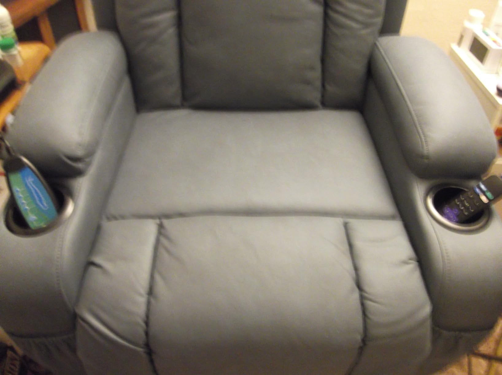 Best Choice Products PU Leather Electric Power Lift Chair, Recliner Massage Chair, Adjustable Furniture for Back, Legs w/ 3 Positions, USB Port, Heat, Cupholders, Easy-to-Reach Side Button - Gray Customer Review Photo Best Choice Products PU Leather Electric Power Lift Chair, Recliner Massage Chair, Adjustable Furniture for Back, Legs w/ 3 Positions, USB Port, Heat, Cupholders, Easy-to-Reach Side Button - Gray - Customer Photo 1