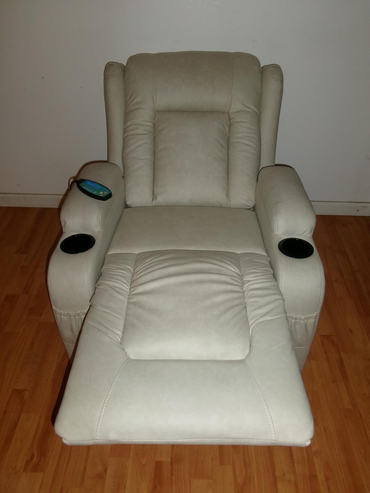 Best Choice Products PU Leather Electric Power Lift Chair, Recliner Massage Chair, Adjustable Furniture for Back, Legs w/ 3 Positions, USB Port, Heat, Cupholders, Easy-to-Reach Side Button - Gray Customer Review Photo Best Choice Products PU Leather Electric Power Lift Chair, Recliner Massage Chair, Adjustable Furniture for Back, Legs w/ 3 Positions, USB Port, Heat, Cupholders, Easy-to-Reach Side Button - Gray - Customer Photo 5