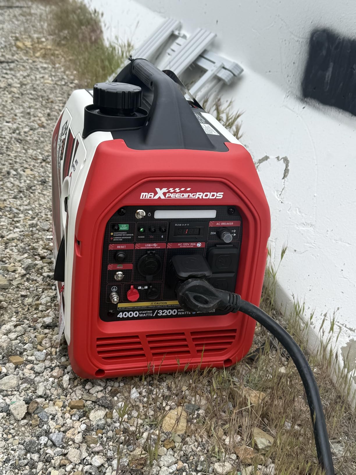 maXpeedingrods 4000 Watt Inverter Generator Portable, Bluetooth® App Remote Data Monitor, RV Ready, Gas Powered Generator with CO Alarm for Outdoor Camping, Home Backup Customer Review maXpeedingrods 4000 Watt Inverter Generator Portable, Bluetooth® App Remote Data Monitor, RV Ready, Gas Powered Generator with CO Alarm for Outdoor Camping, Home Backup - Customer Photo 1