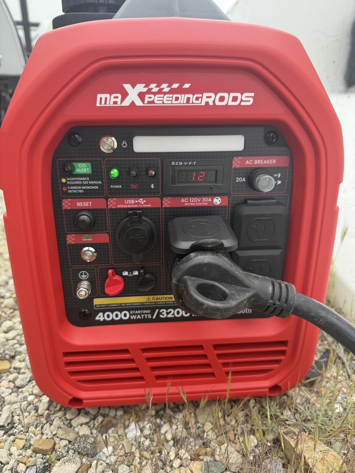 maXpeedingrods 4000 Watt Inverter Generator Portable, Bluetooth® App Remote Data Monitor, RV Ready, Gas Powered Generator with CO Alarm for Outdoor Camping, Home Backup Customer Review maXpeedingrods 4000 Watt Inverter Generator Portable, Bluetooth® App Remote Data Monitor, RV Ready, Gas Powered Generator with CO Alarm for Outdoor Camping, Home Backup - Customer Photo 2
