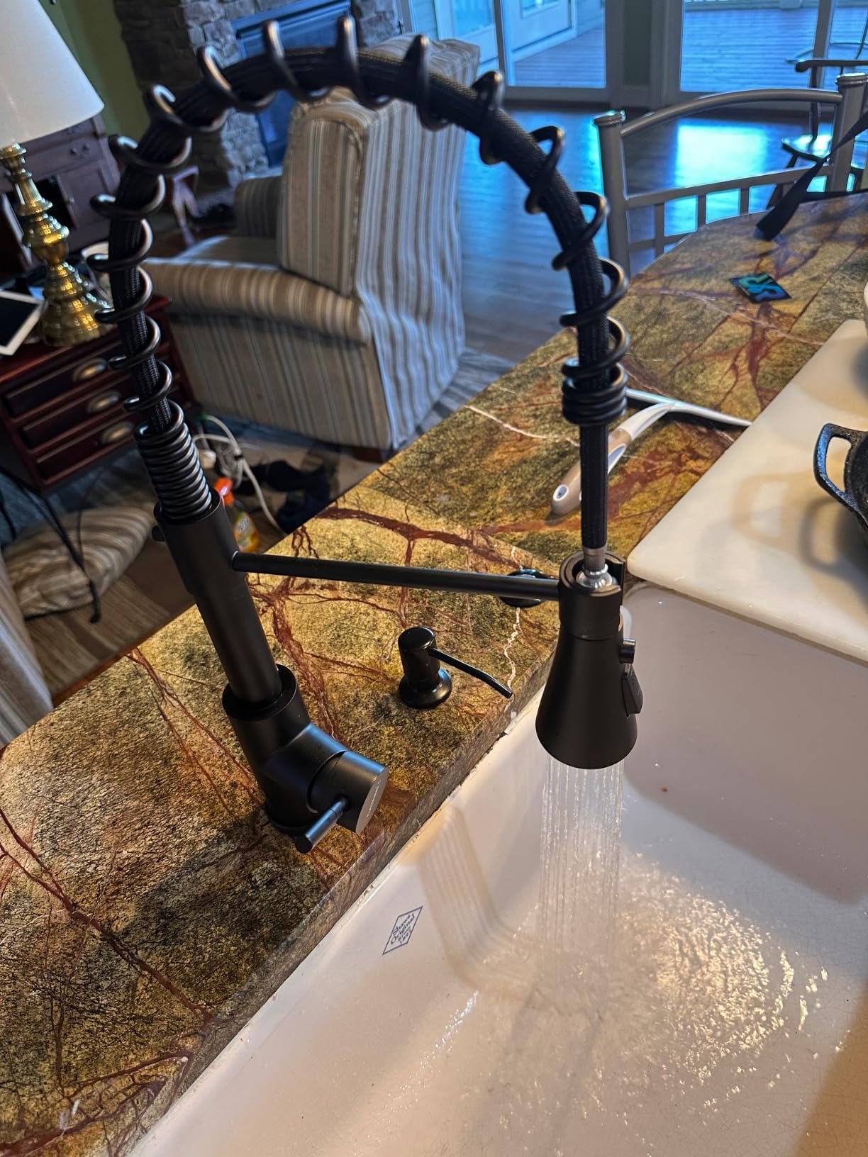 DAYONE Touchless Kitchen Sink Faucet with Soap Dispenser and Pull Down Sprayer, Stainless Steel High Arc Motion Sensor Touch Faucet for Kitchen Sink Smart Hands-Free Single Handle, Brushed Nickel Customer Review DAYONE Touchless Kitchen Sink Faucet with Soap Dispenser and Pull Down Sprayer, Stainless Steel High Arc Motion Sensor Touch Faucet for Kitchen Sink Smart Hands-Free Single Handle, Brushed Nickel - Customer Photo 1
