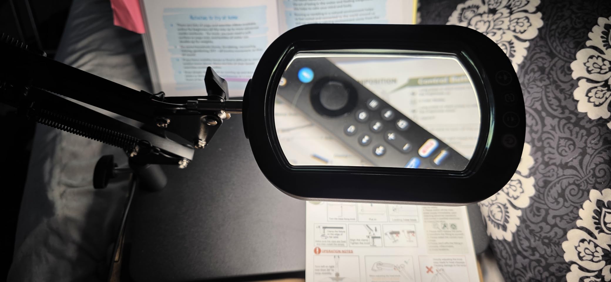 Drdefi 10X Square Magnifying Glass with Light and Stand, Real Glass LED Lighted Magnifier, 5 Color Modes Stepless Dimmable, Hands-Free Mag Desk Lamp with Clamp for Reading Craft Hobby Close Work Customer Review Drdefi 10X Square Magnifying Glass with Light and Stand, Real Glass LED Lighted Magnifier, 5 Color Modes Stepless Dimmable, Hands-Free Mag Desk Lamp with Clamp for Reading Craft Hobby Close Work - Customer Photo 1