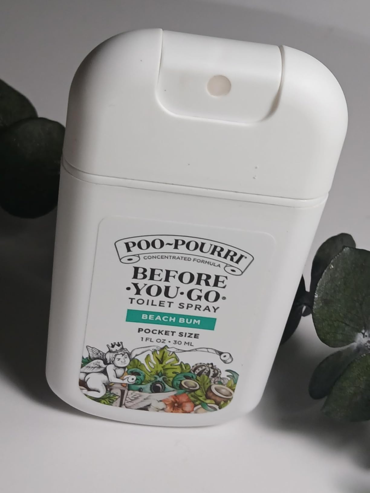 Poo-Pourri Before-You-Go Pocket Toilet Spray, Travel Essentials, Beach Bum, 1 Fl Oz, Up to 50 Uses, On-The-Go Bathroom Odor Deodorizer with Essential Oils, TSA Approved Size, Coconut Orchid Scent Customer Review Poo-Pourri Before-You-Go Pocket Toilet Spray, Travel Essentials, Beach Bum, 1 Fl Oz, Up to 50 Uses, On-The-Go Bathroom Odor Deodorizer with Essential Oils, TSA Approved Size, Coconut Orchid Scent - Customer Photo 1