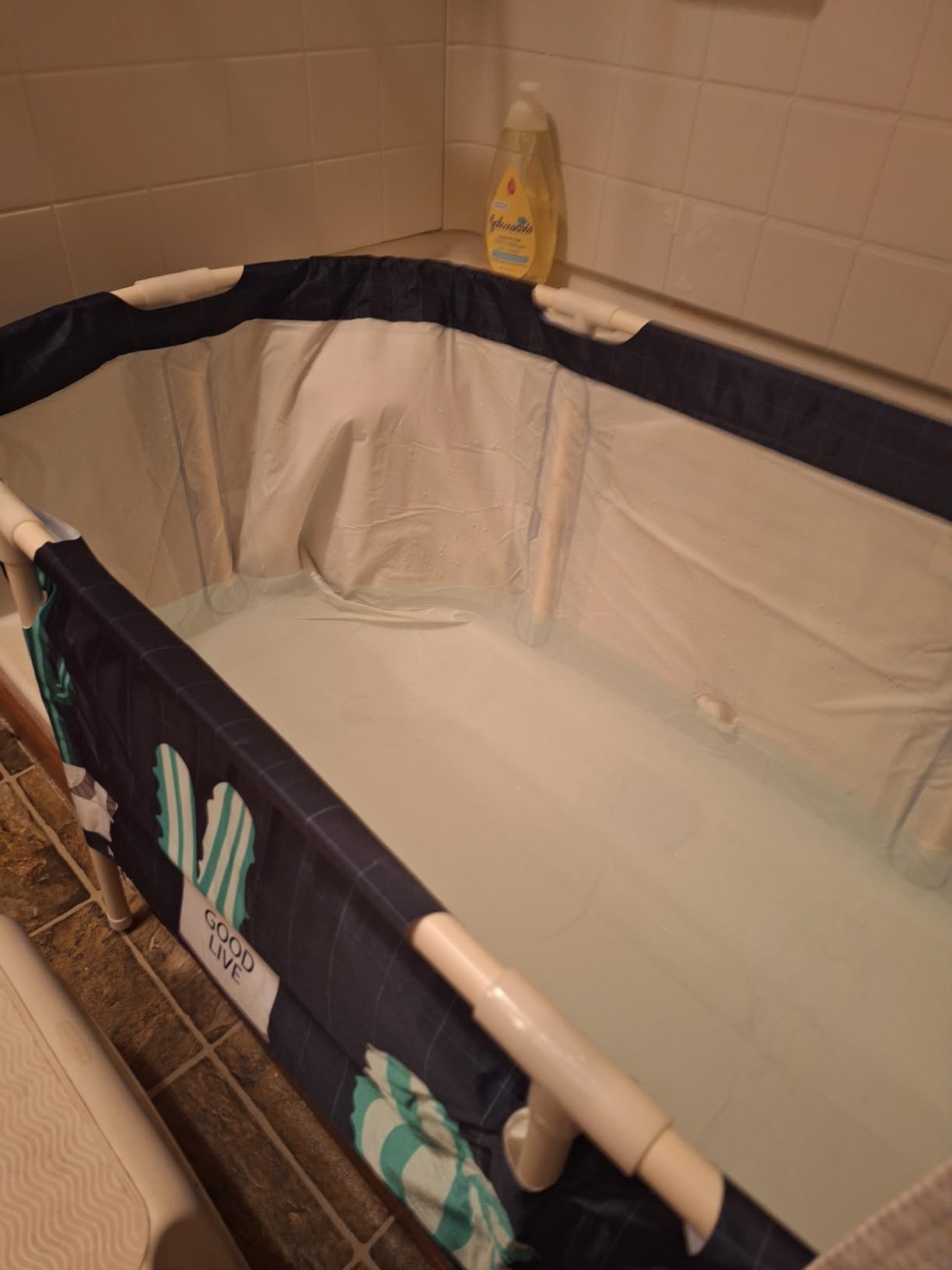Portable Foldable Bathtub,Foldable Soaking Bathtub for Adults, Freestanding Bathtubs, Hot Bath Tub, Ice Bath, Family Bathroom SPA Tub 47.2x19.7x21.7inch (Fish) - Customer Photo 1